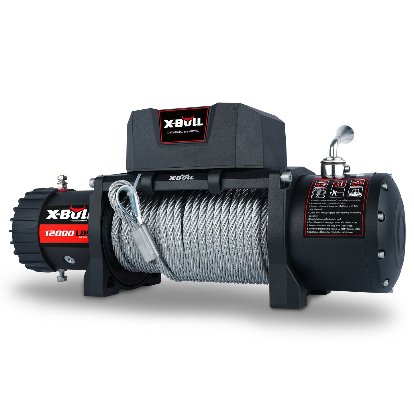 X-BULL 12000 LBS Electric Winch with Wireless Remote Control and Steel Cable