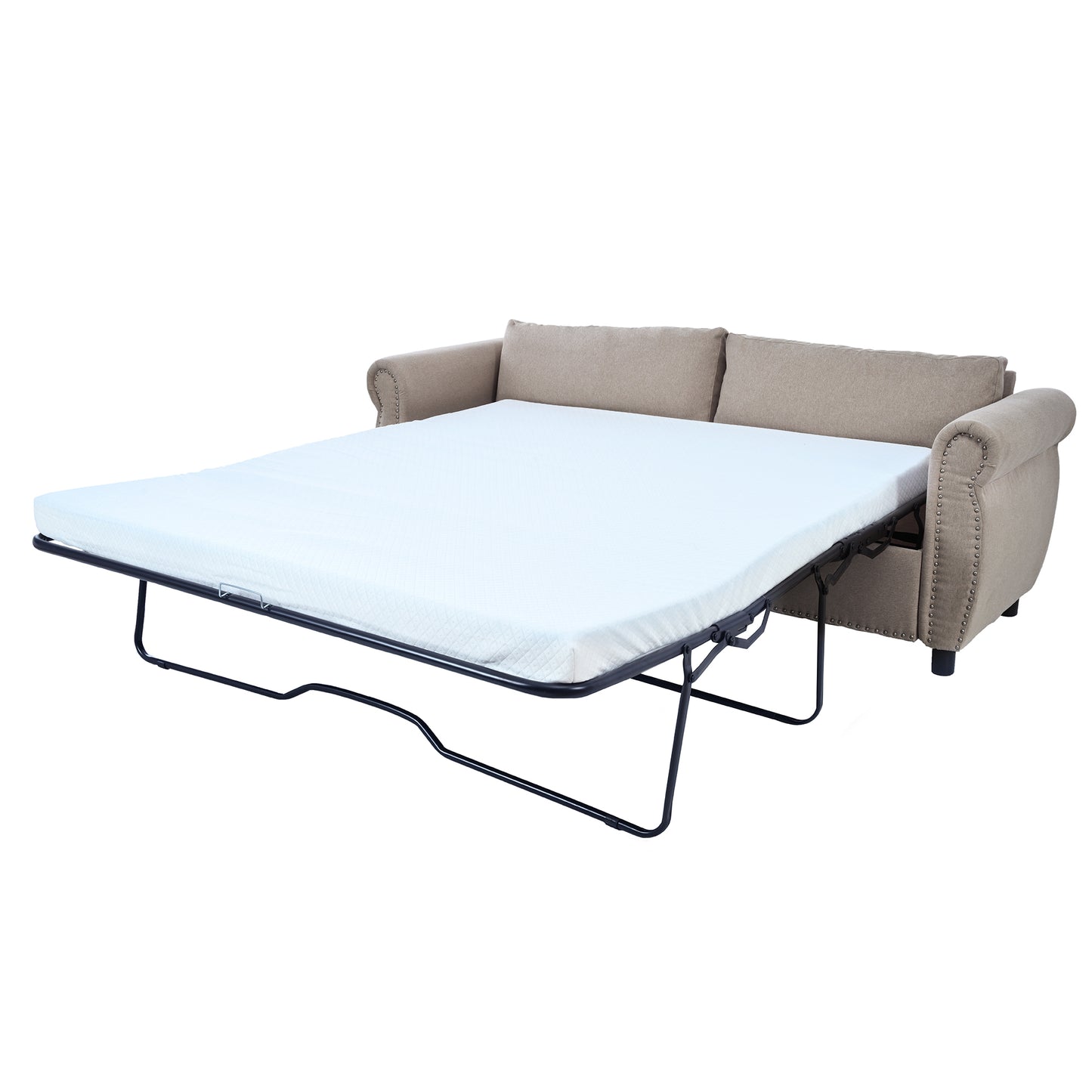 U_Style 80.7'' 2-in-1 Sofa Bed Sleeper with Large Mattress(63''*70.9*3.3 inch), for Living Room Spaces  Bedroom