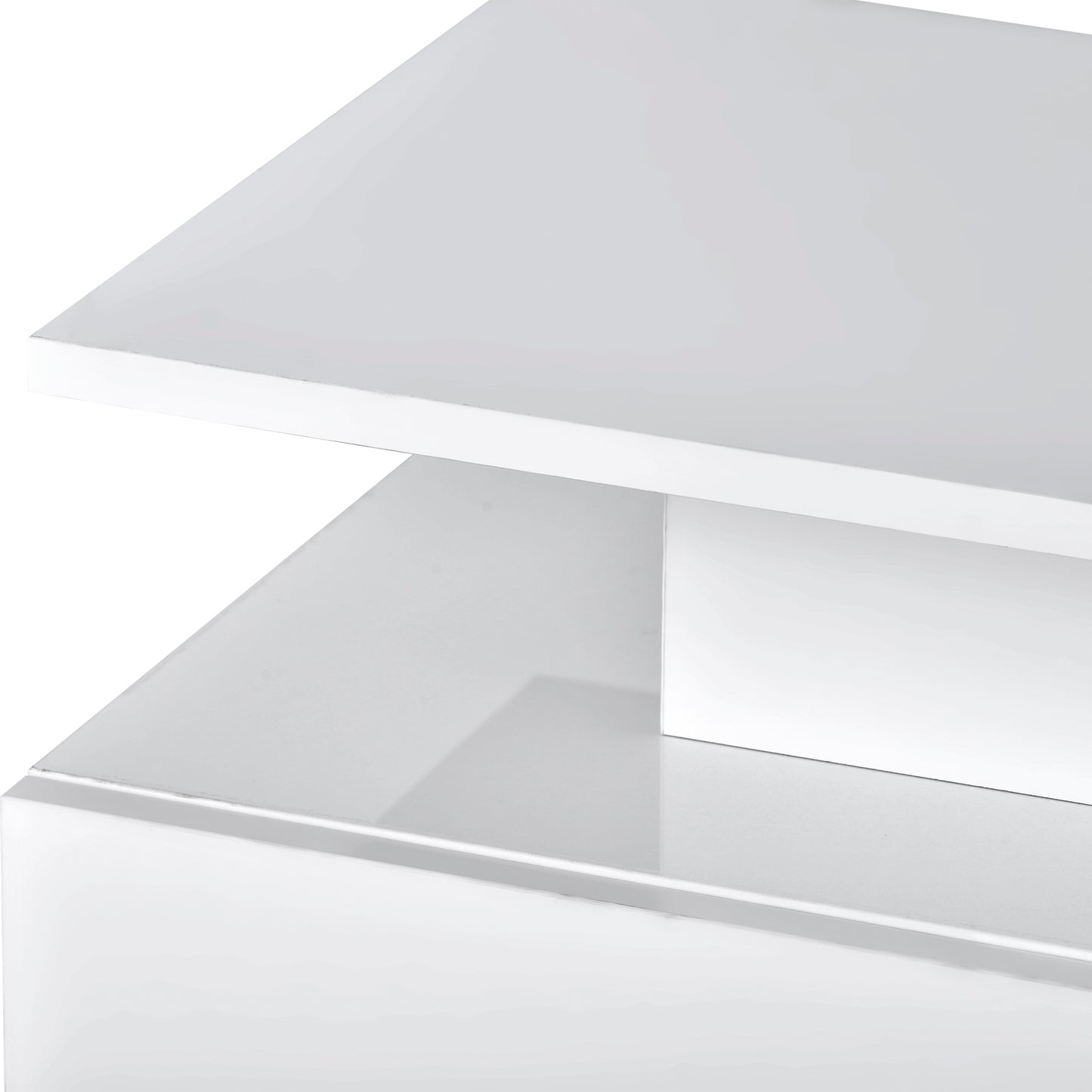 Sleek White LED TV Stand with Color Changing Lights & Ample Storage Space