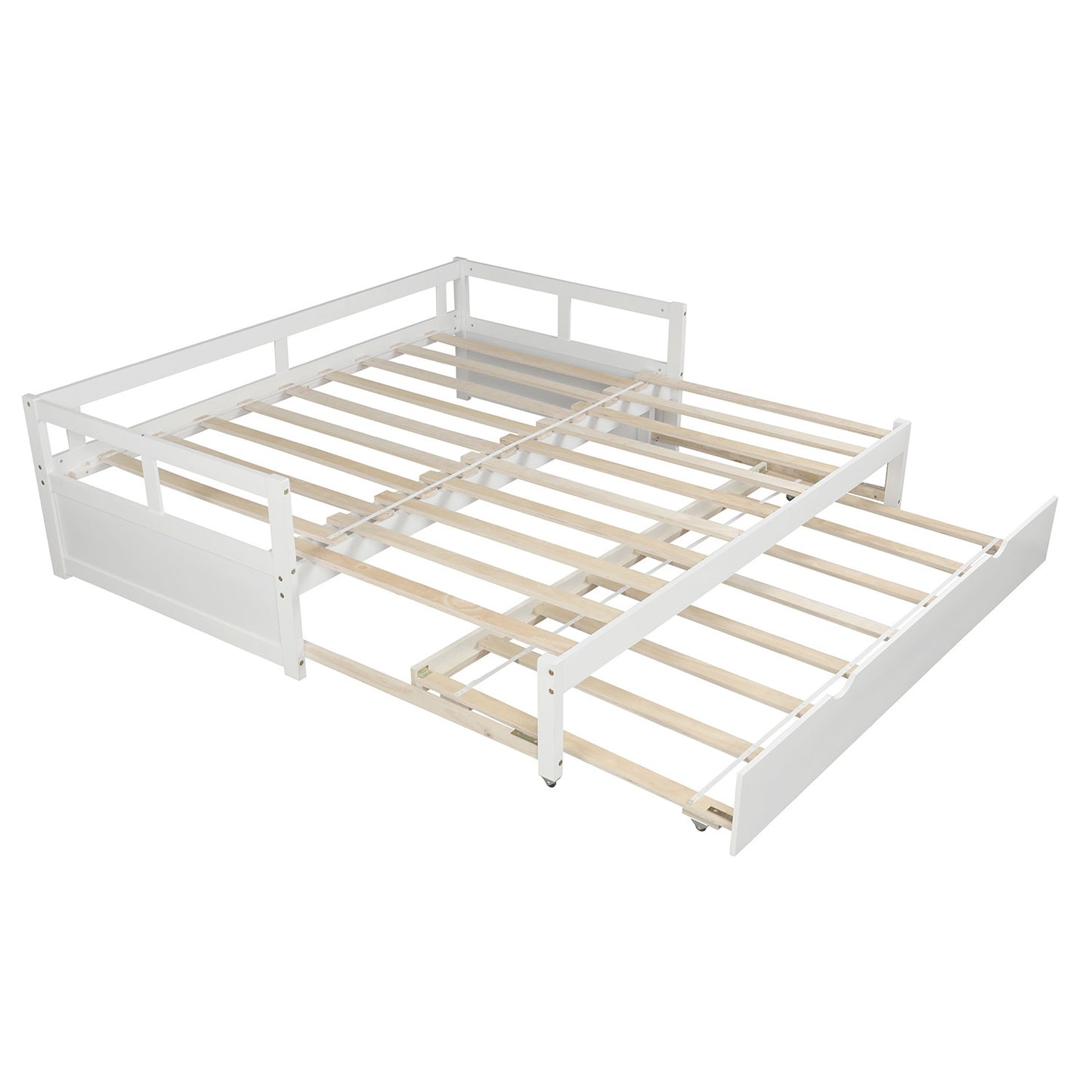 Extending Daybed with Trundle, Wooden Daybed with Trundle, White