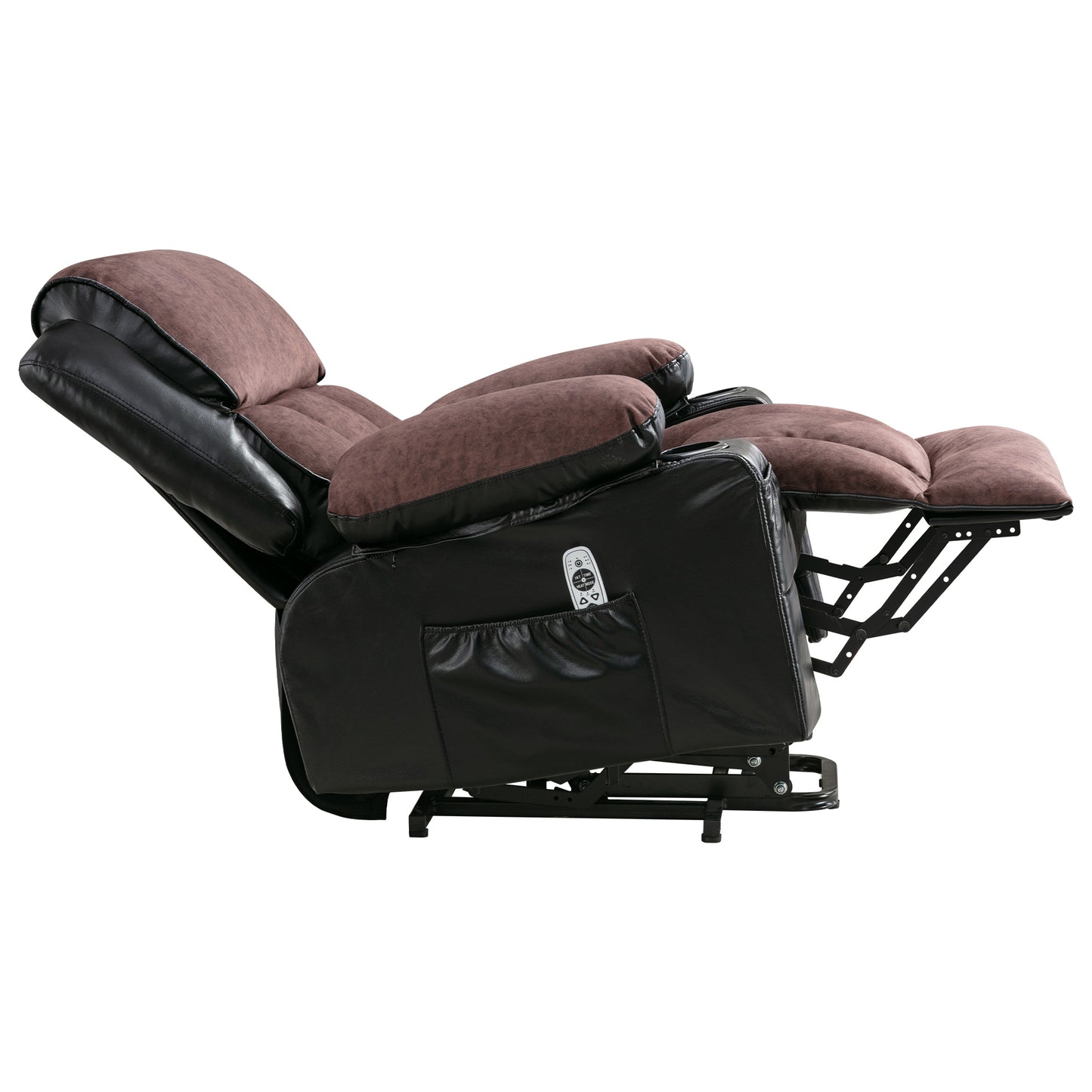 Electric Power Lift Recliner Chair with Heat and Massage for Elderly in Black/Brown