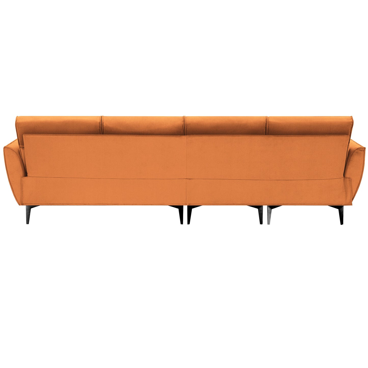 Convertible Flannel L-Shape Sectional Sofa with Left/Right Chaise