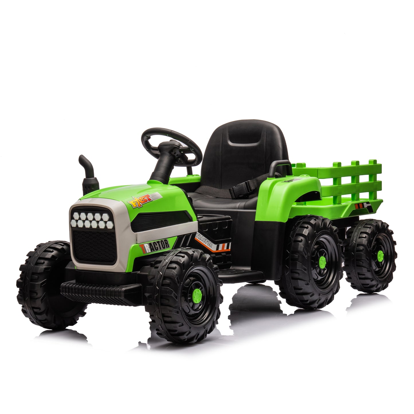 12V Battery Powered Ride on Tractor with Trailer and Remote Control