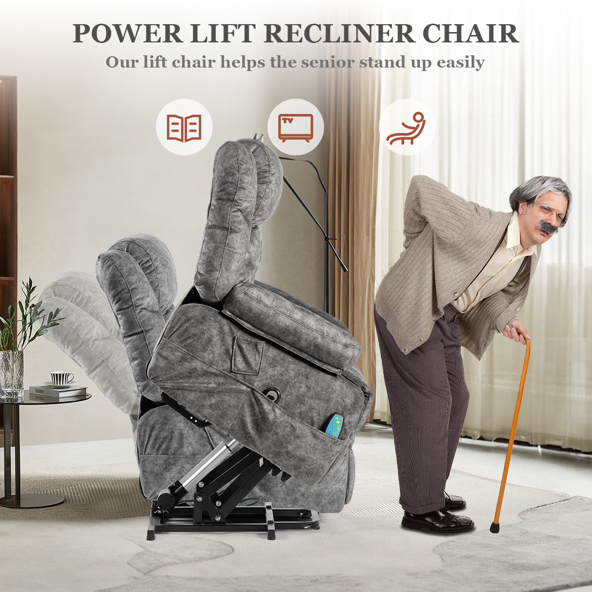 Massage and Heat Power Lift Recliner Chair for Enhanced Comfort