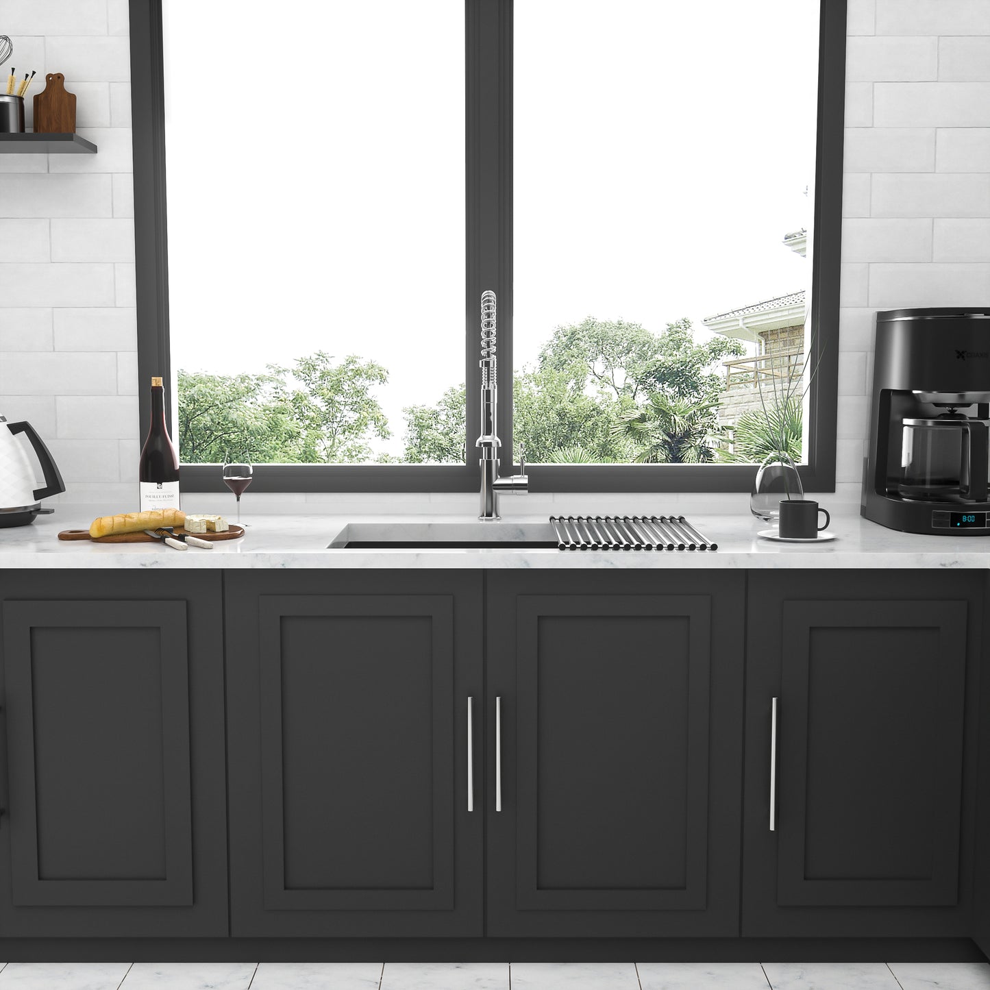 Gunmetal Black Kitchen Sink with Nano Stainless Steel Finish & Soundproof Design