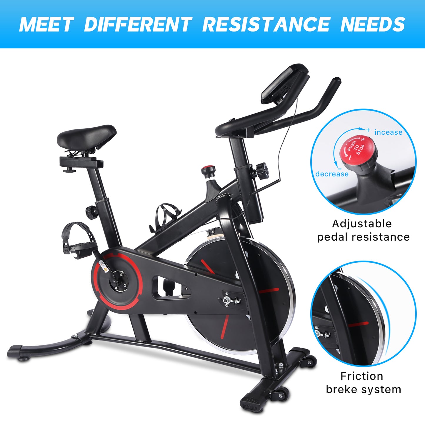 Exercise Bike Indoor Cycling Training Stationary Exercise Equipment for Home Cardio Workout Cycle Bike Training