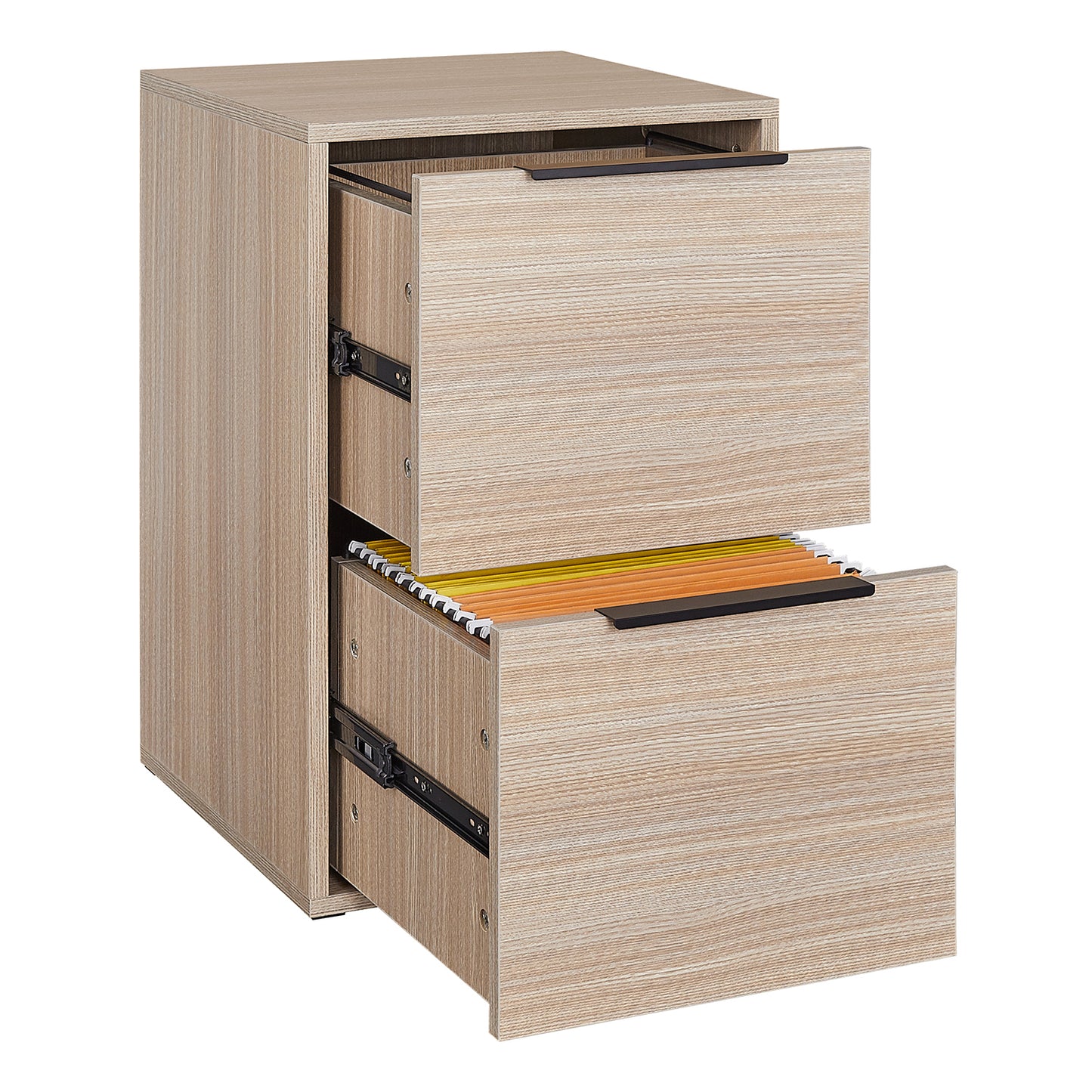 Wooden 2-Drawer Vertical File Cabinet for Letter-Sized Documents