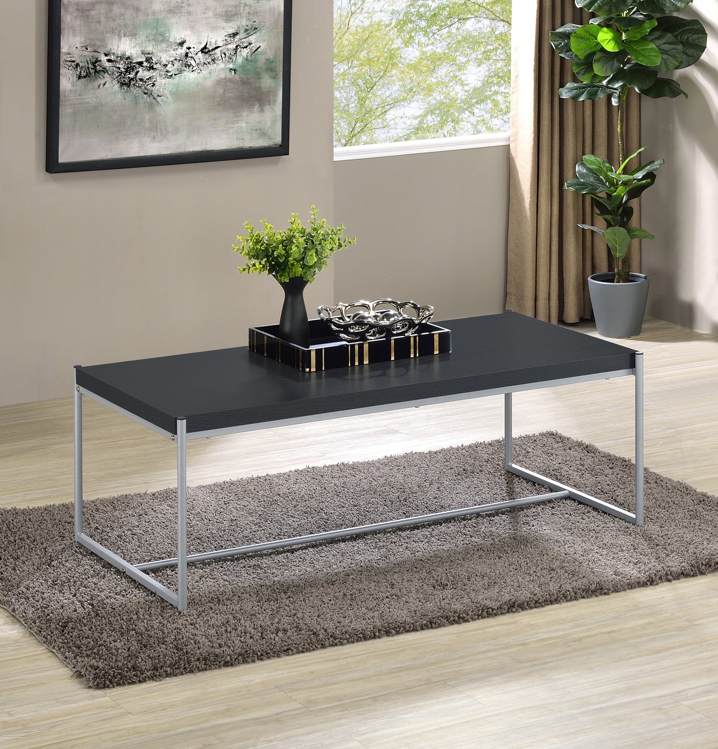 3-Piece Lennox Black Coffee and End Table Set