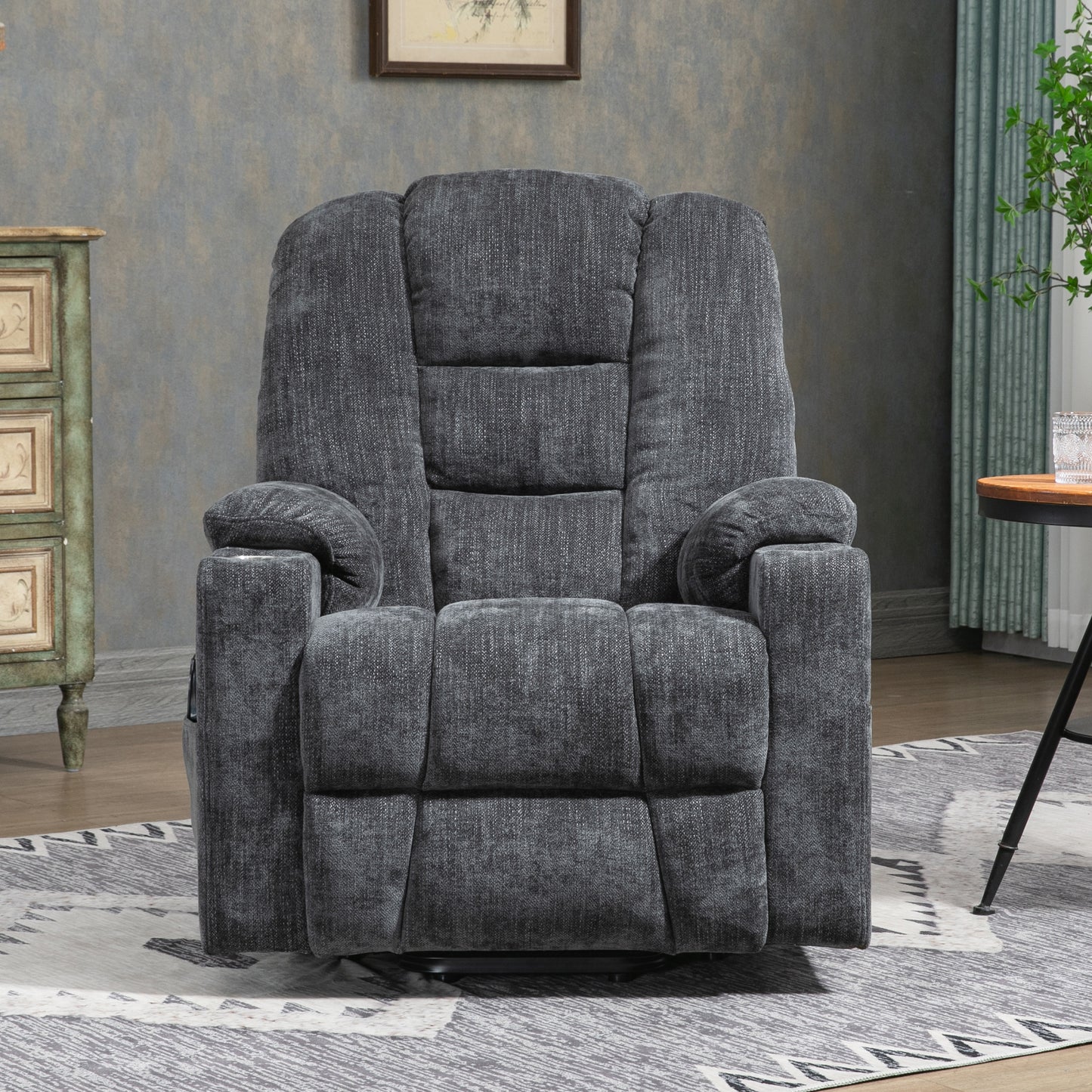 Comfortable Power Lift Recliner Chair with Massage, Heat, and USB Ports