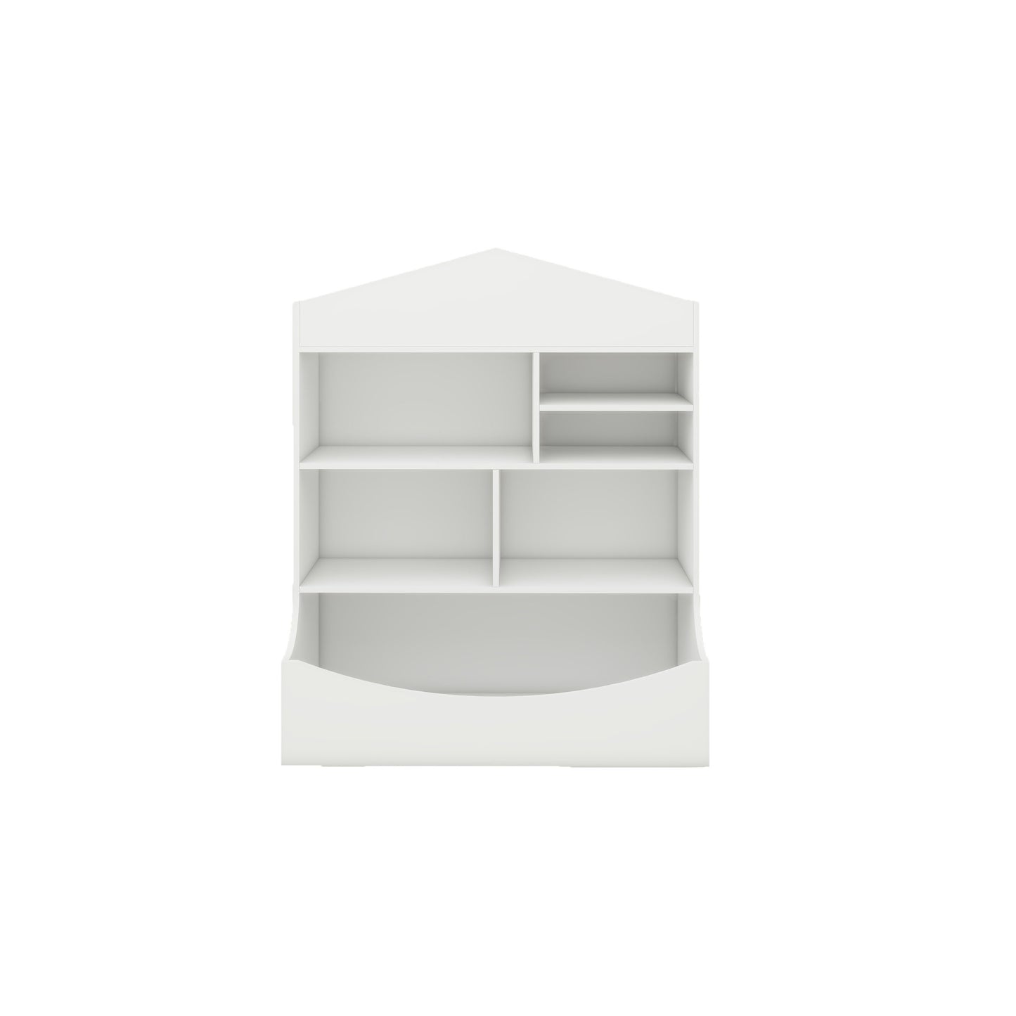 Children's Multi-Functional 7 Shelf Bookcase, Storage Display, Rack, Organizer, White,14.37" D x 31.50" W x39.37" H