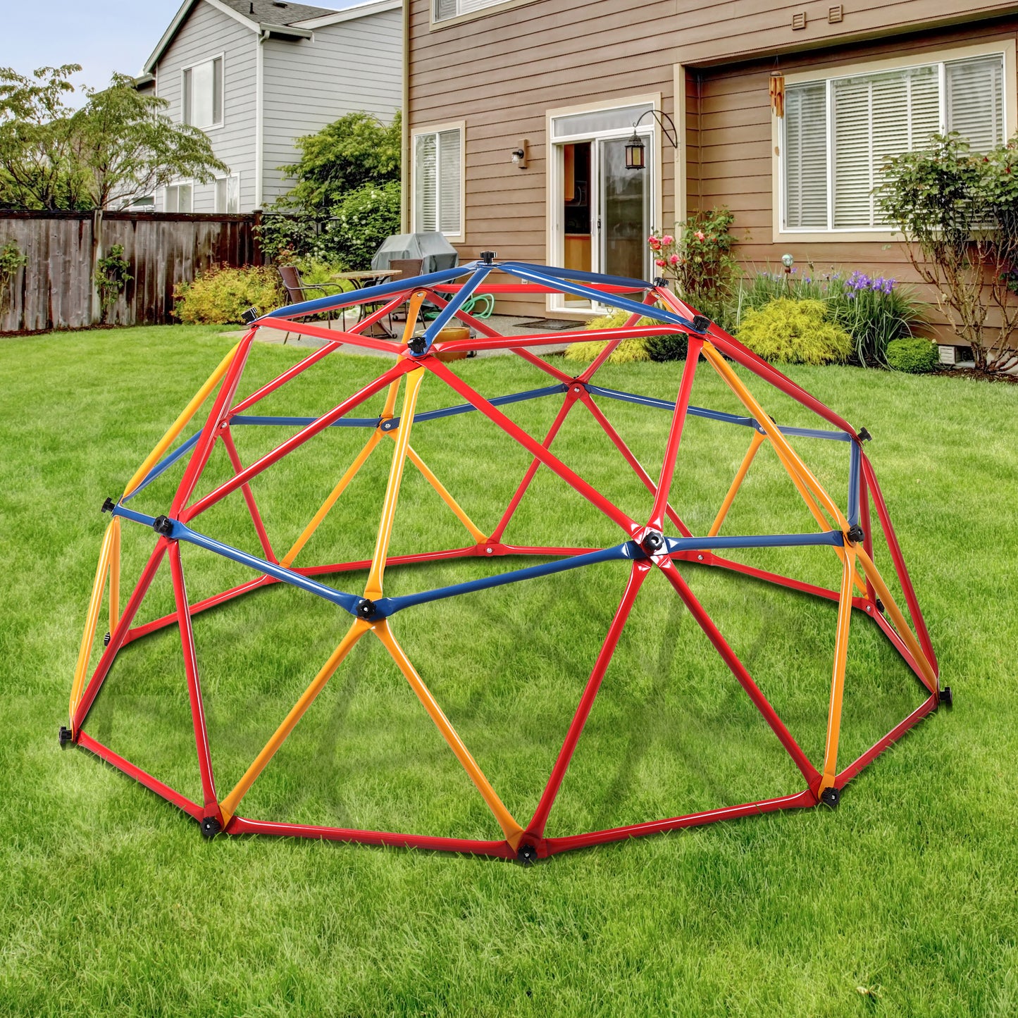 Kids' Outdoor Climbing Dome with Monkey Bars and Exercise Center