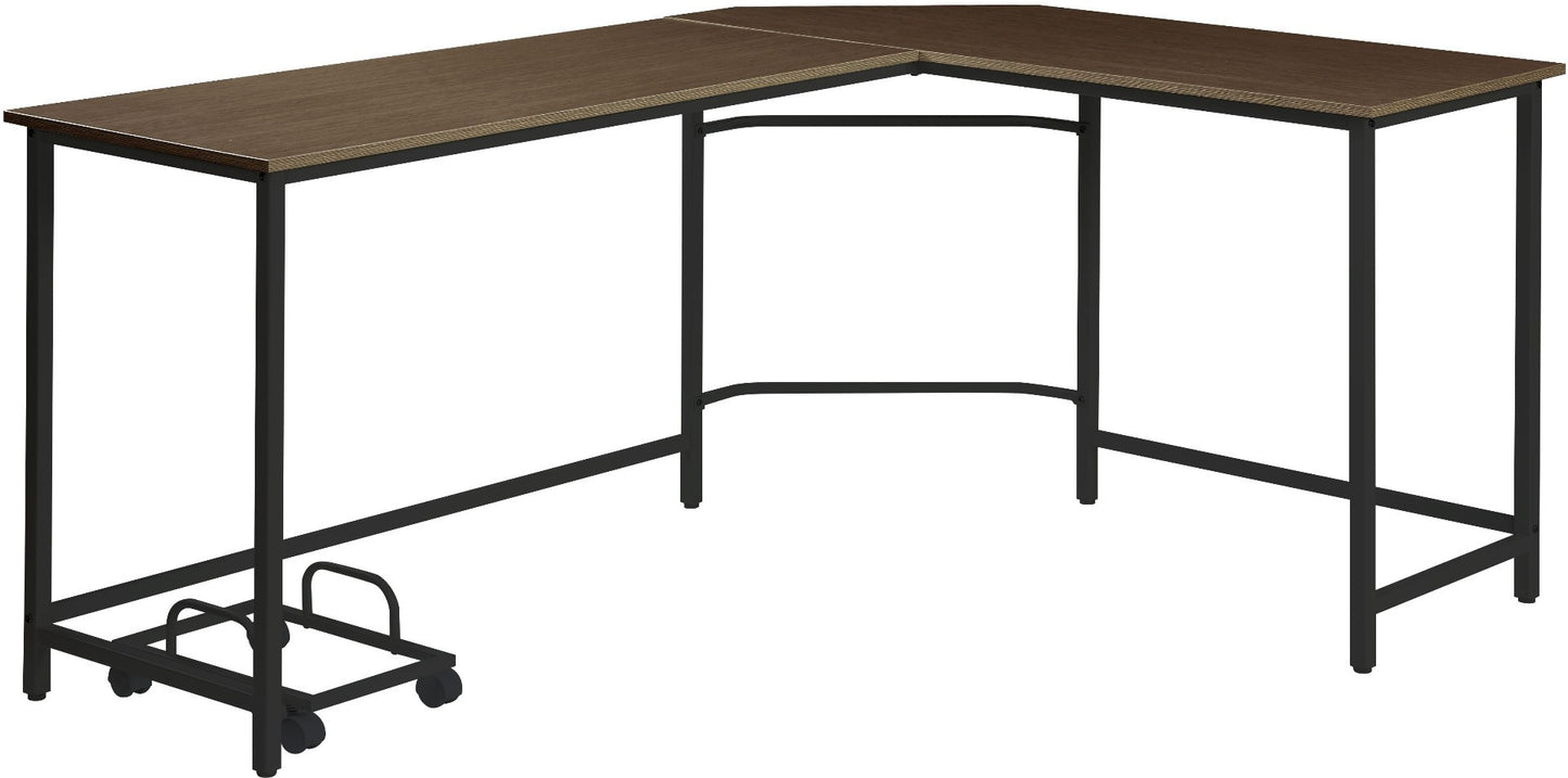 Dazenus L-Shaped Computer Desk with Sleek Black Finish