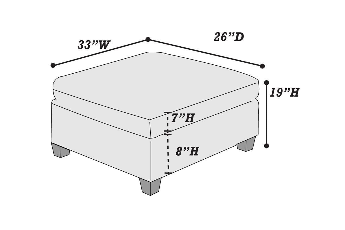 Modular Sectional Sofa Set with Ottoman and Armless Chairs