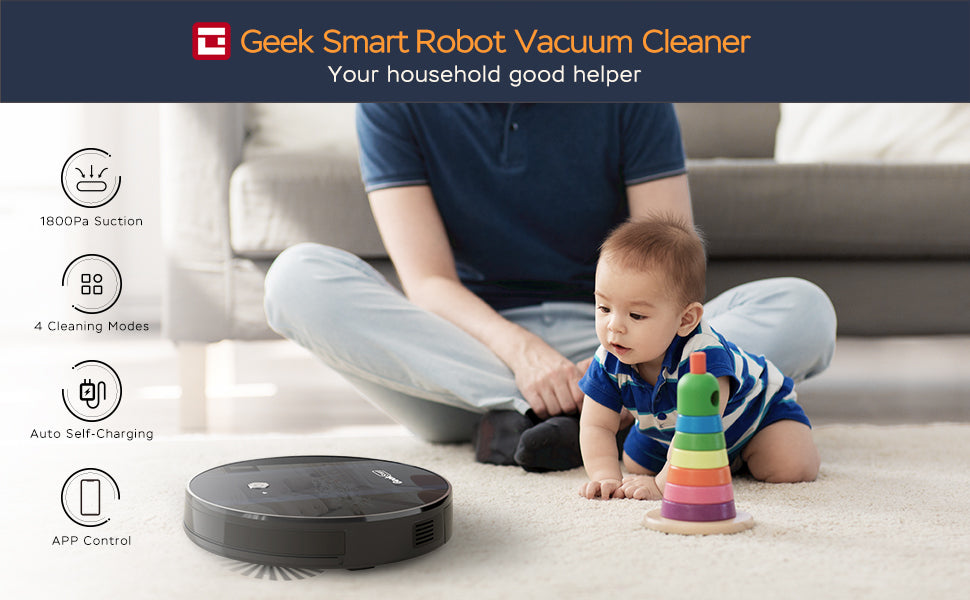 Smart Robot Vacuum Cleaner G6 by Geek: Advanced Cleaning Technology for Effortless Home Cleaning