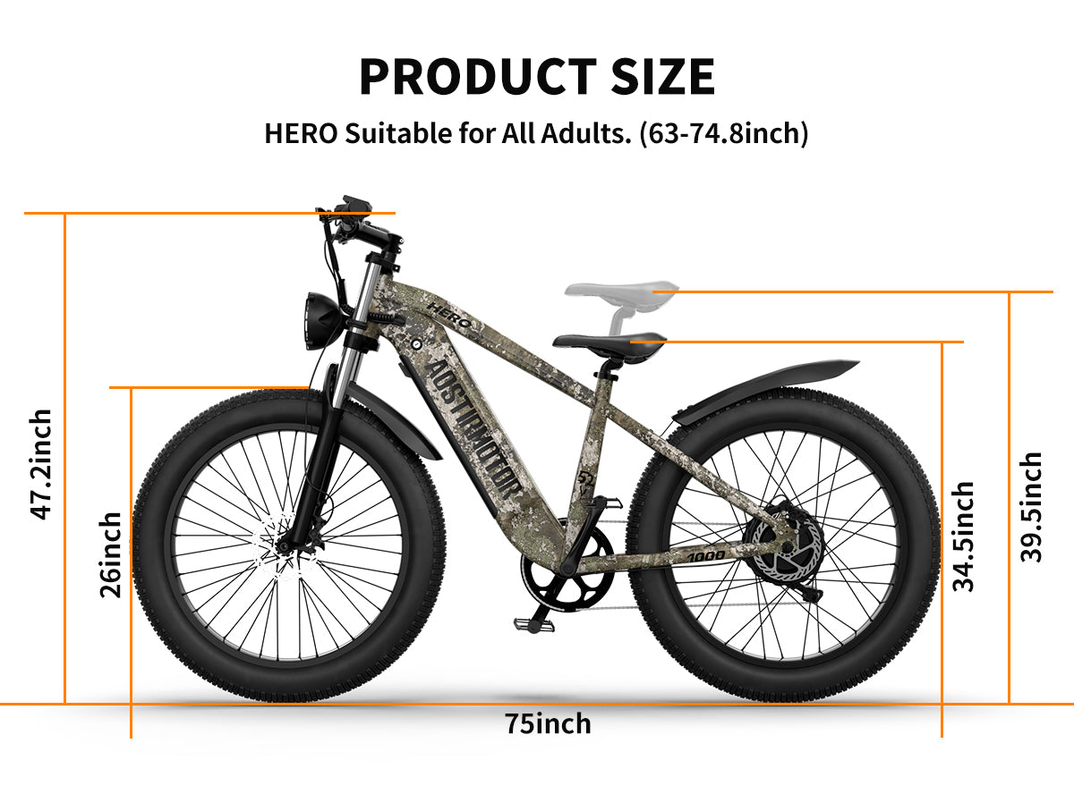 E-bike 26"1000W Electric Bike 52V 20Ah battery SAMSUNG All-terrain EBike Mountain Bicycle（Camouflage）