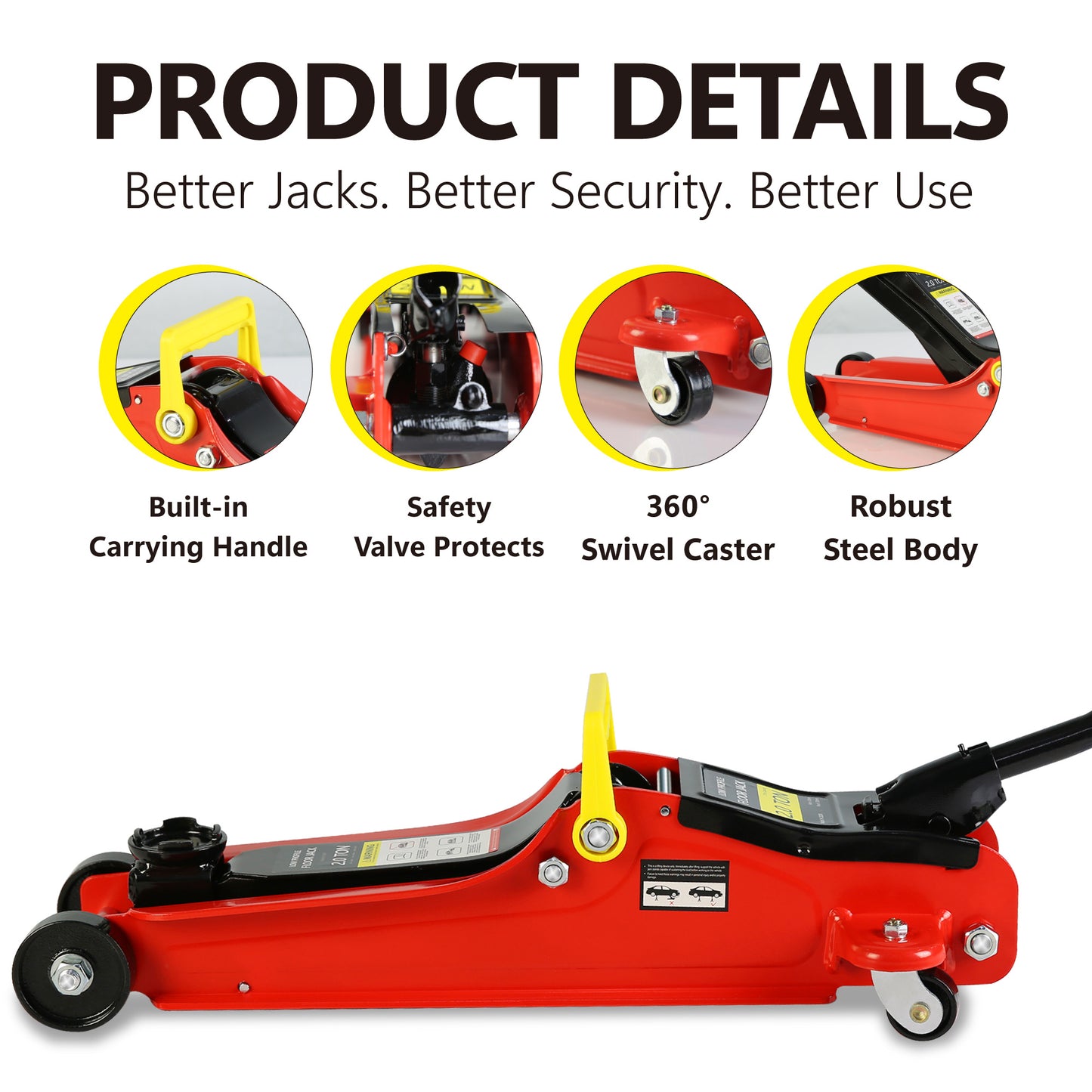 2 Ton Low Profile Hydraulic Racing Floor Jack