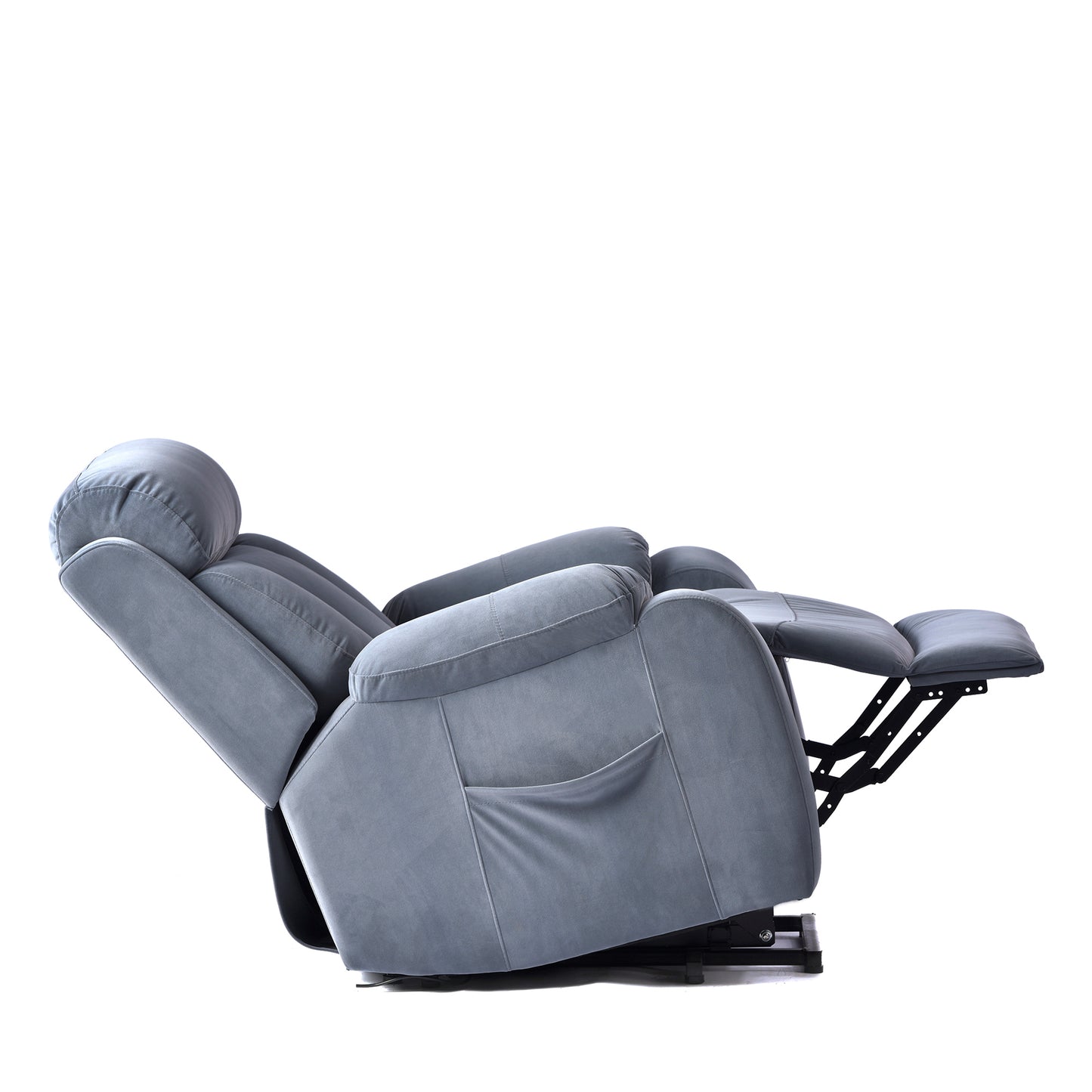 Comfort Plus Power Lift Chair Recliner with Adjustable Remote Control - Light Blue Australia Cashmere Fabric