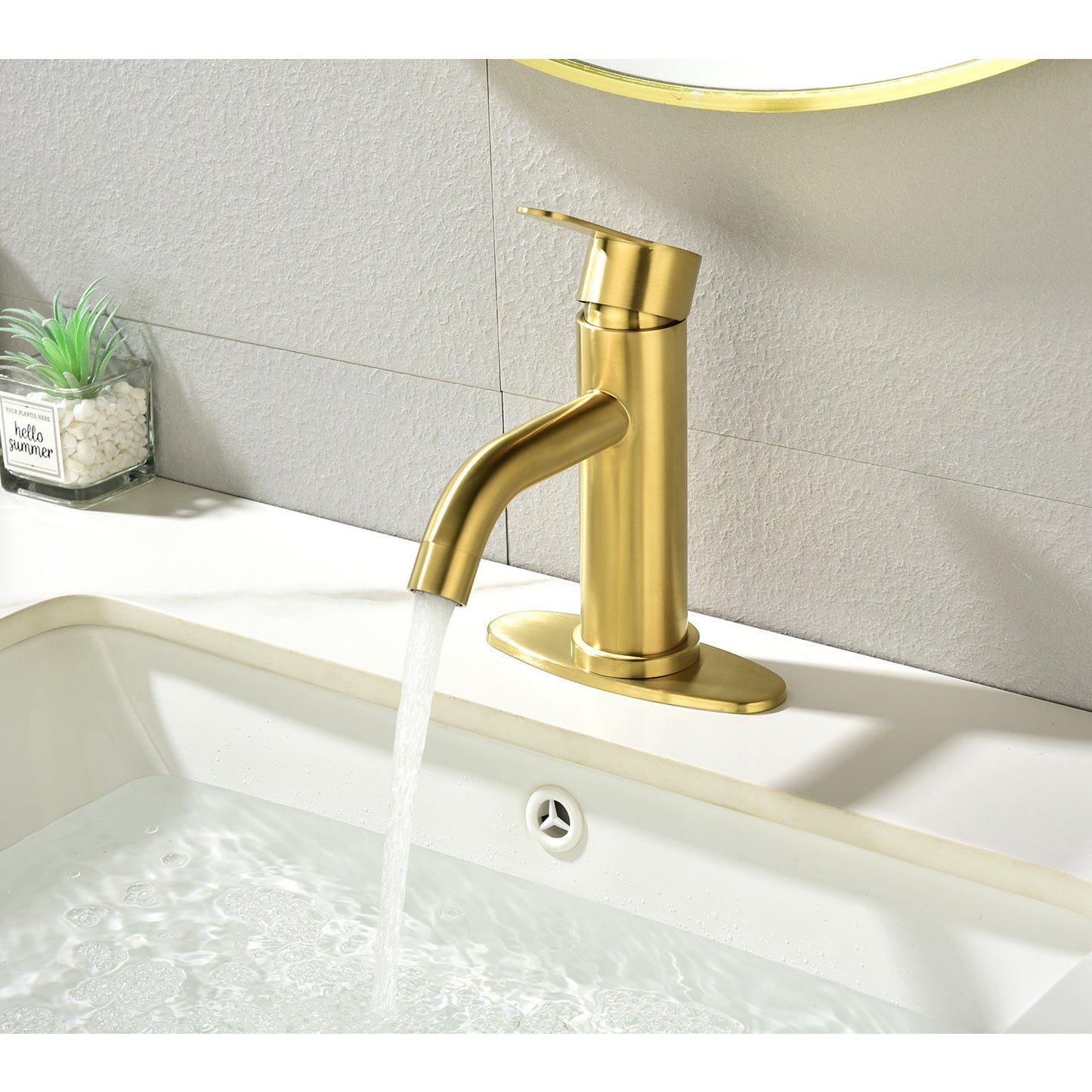 Sleek Bathroom Vanity Sink Faucet with Waterfall Spout