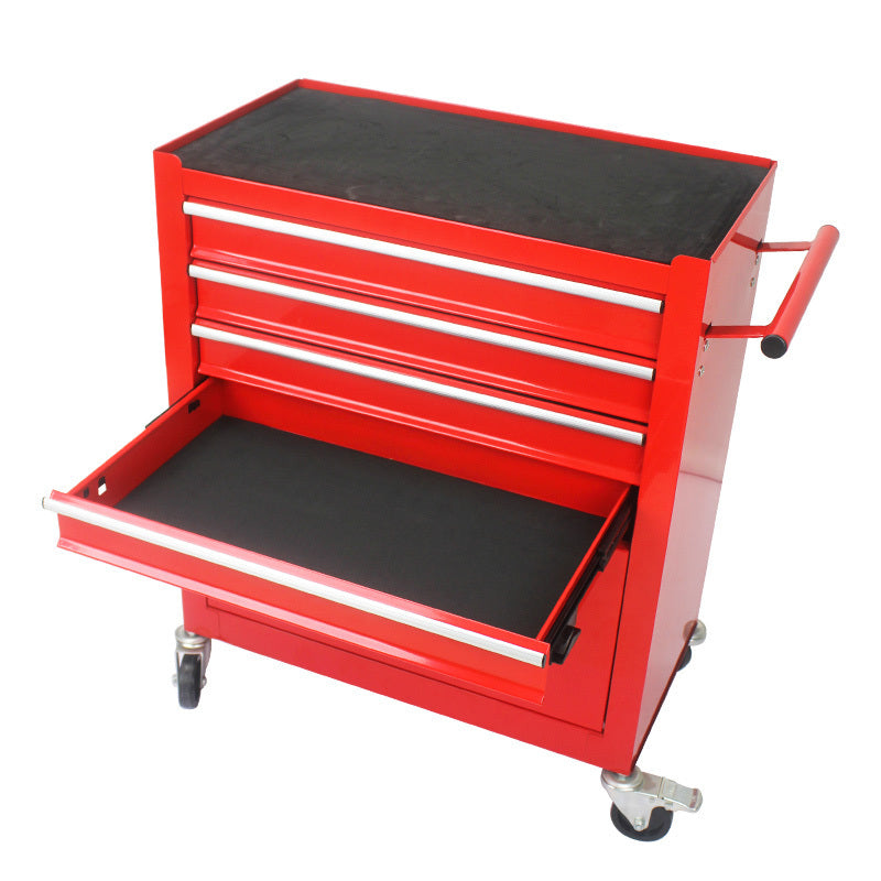 4 DRAWERS MULTIFUNCTIONAL RED TOOL CART WITH WHEELS