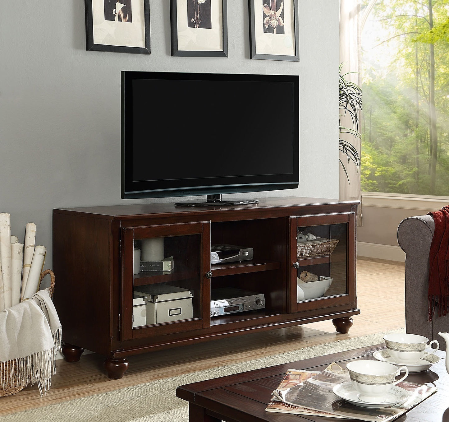 Dita Walnut TV Stand 91108