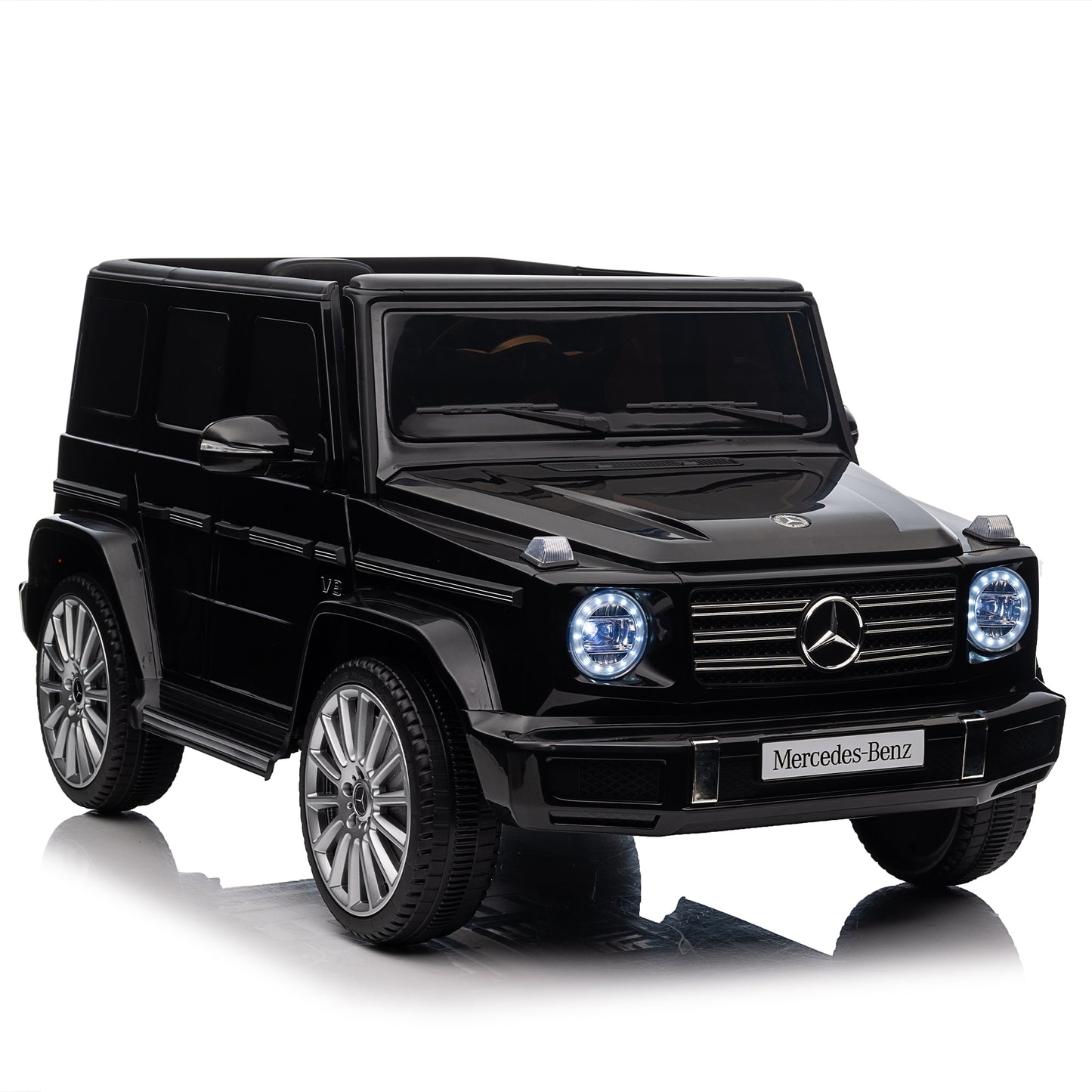 Licensed Mercedes-Benz G500,24V Kids ride on toy 2.4G W/Parents Remote Control,electric car for kids,Three speed adjustable,Power display, USB,MP3 ,Bluetooth,LED light,Three-point safety belt