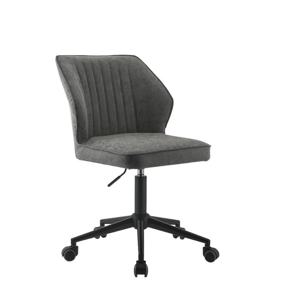 Pakuna Office Chair, Vintage Gray PU & Black 92942