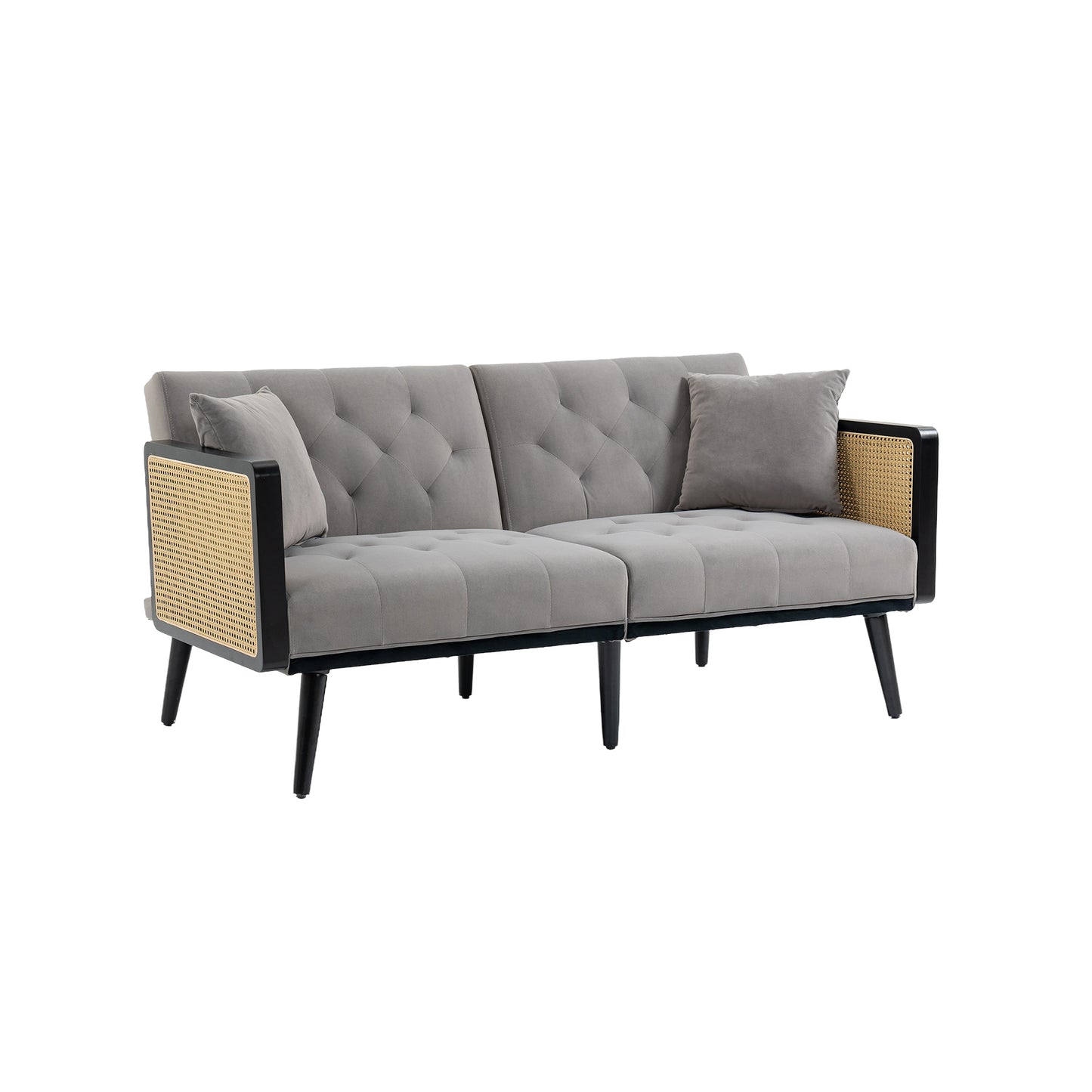 Velvet  Sofa , Accent sofa .loveseat sofa with metal  feet