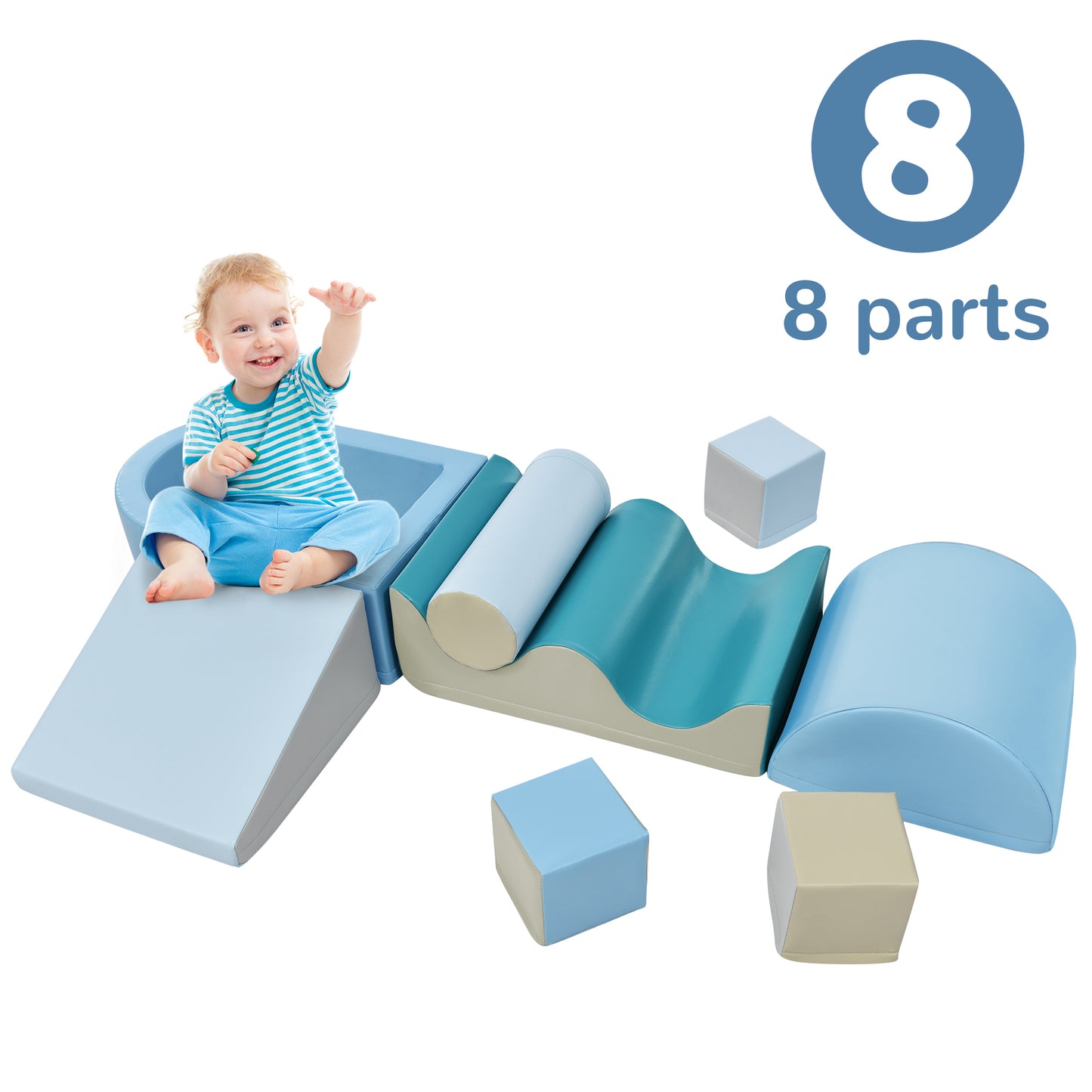 Soft Foam Climbing and Crawling Playset for Infants and Toddlers