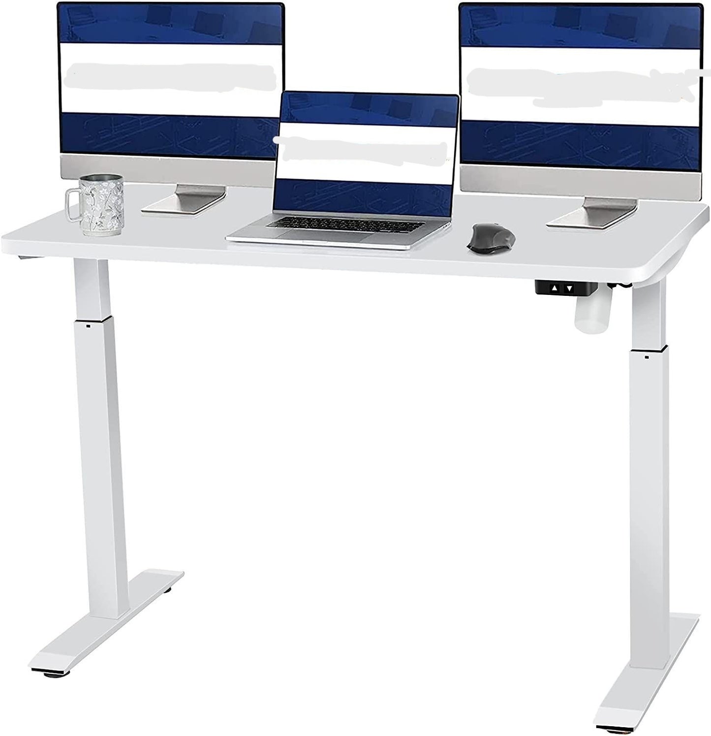 Electric Sit-Stand Desk, 48 x 24 Inches, White