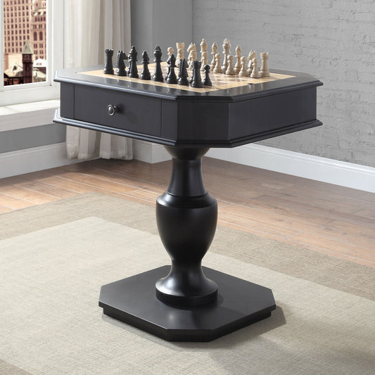 Black 2-Drawer Game Table