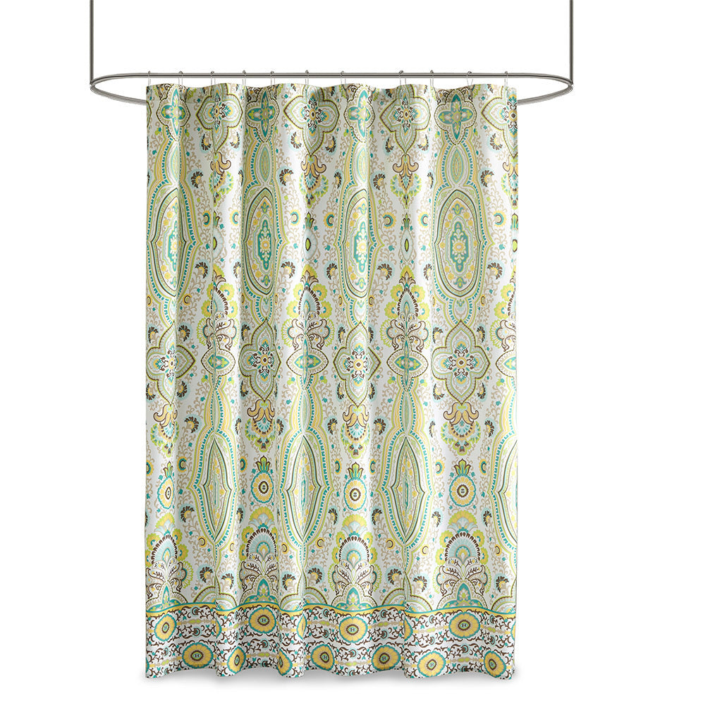 Tasia Global-Inspired Lightweight Bathroom Shower Curtain