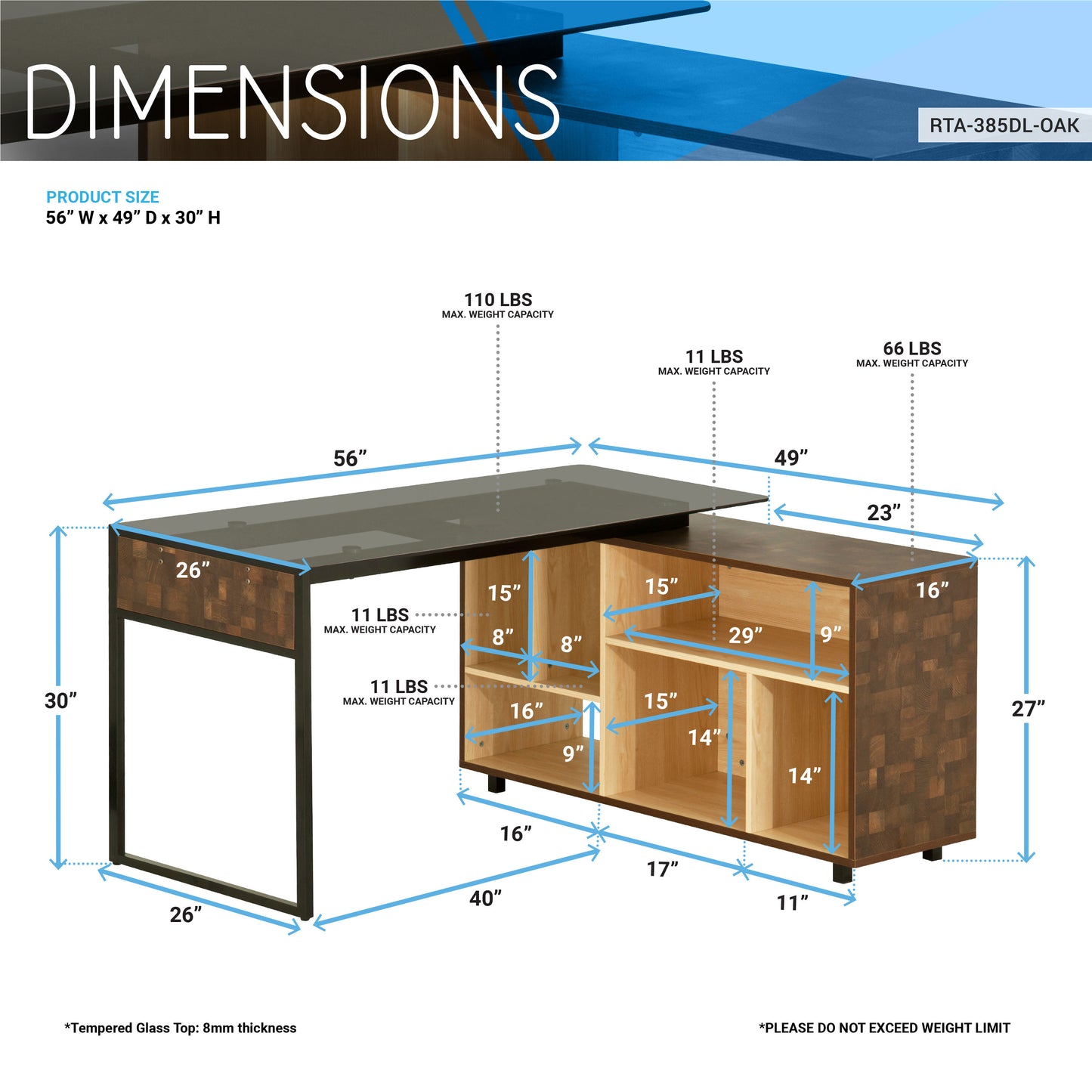 Modern Oak L-Shaped Corner Desk with Plentiful Storage Options