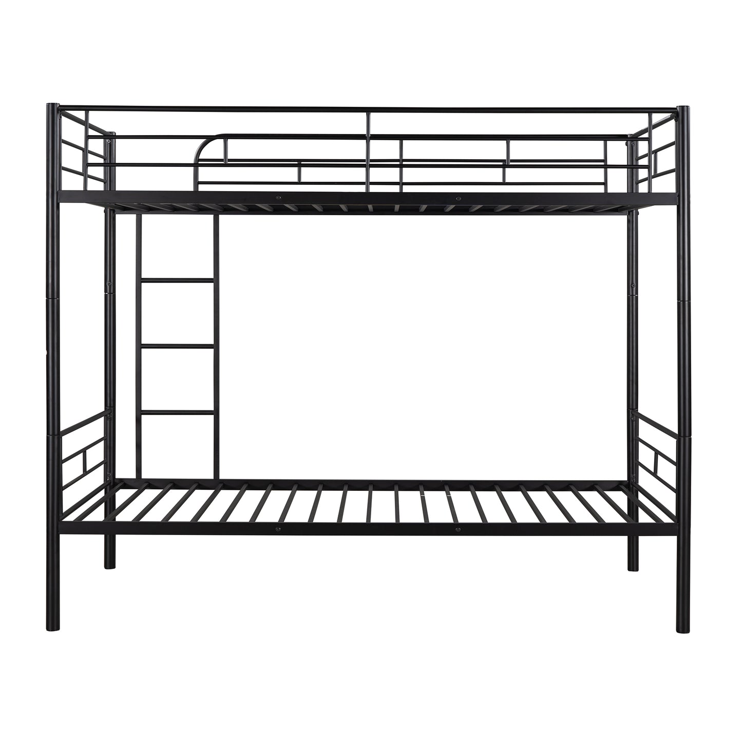 Contemporary Twin Metal Bunk Bed with Separable Twin Beds Option - Black