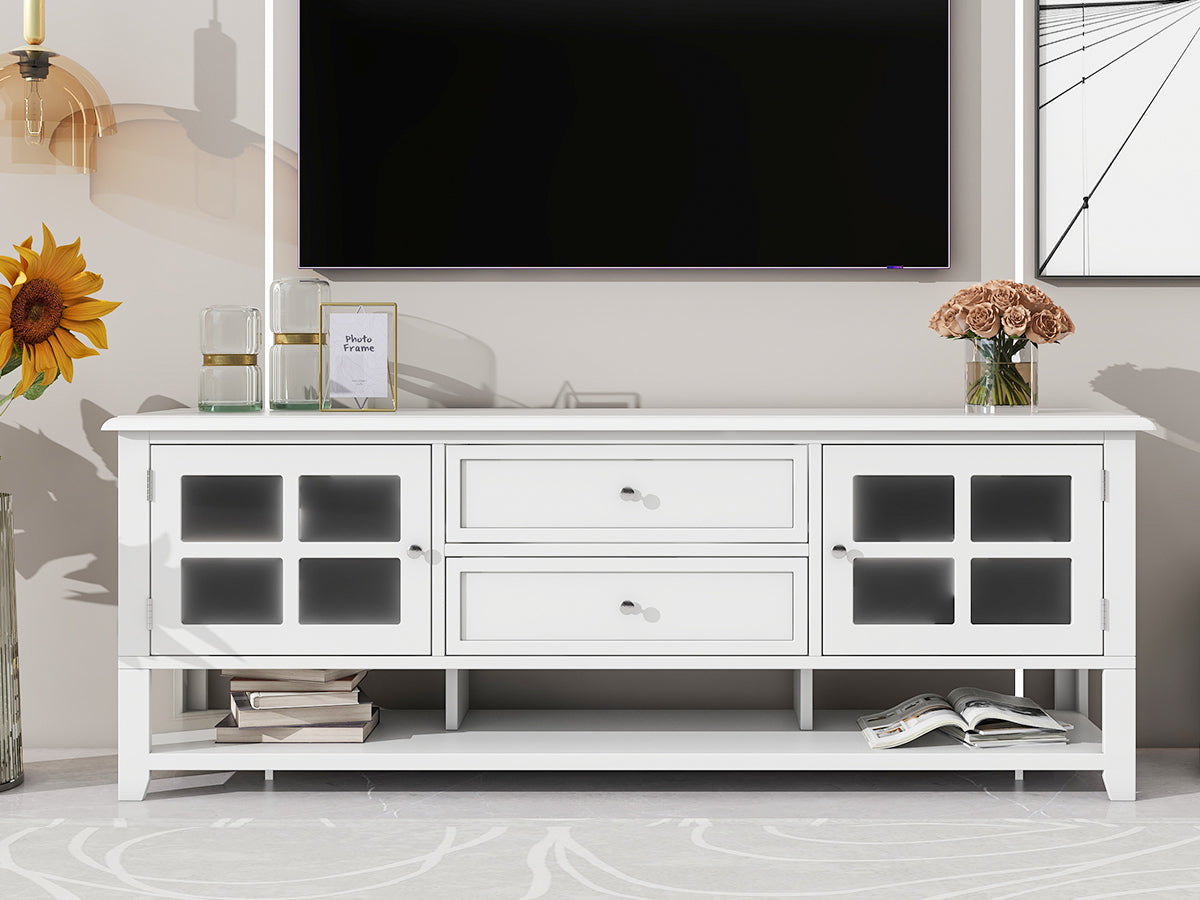 Elegant 60-Inch TV Stand with Versatile Storage Options and Contemporary Style