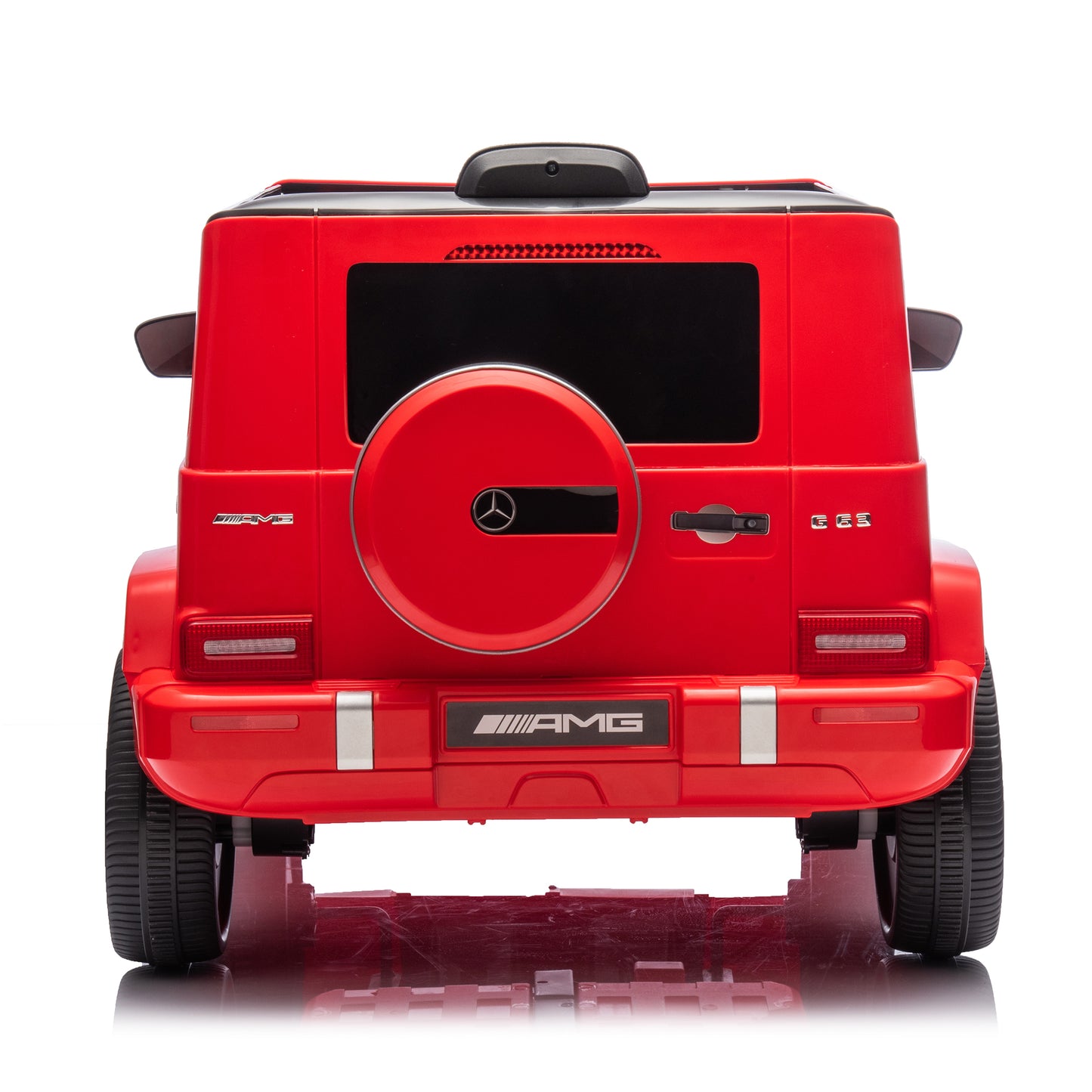 Licensed Mercedes Benz G63 Kids Ride On Car, 12V Electric Vehicle with Remote Control, Double Open Doors, Music, Bluetooth, Wheels Suspension, Battery Powered for Children Boy Girl (Red)