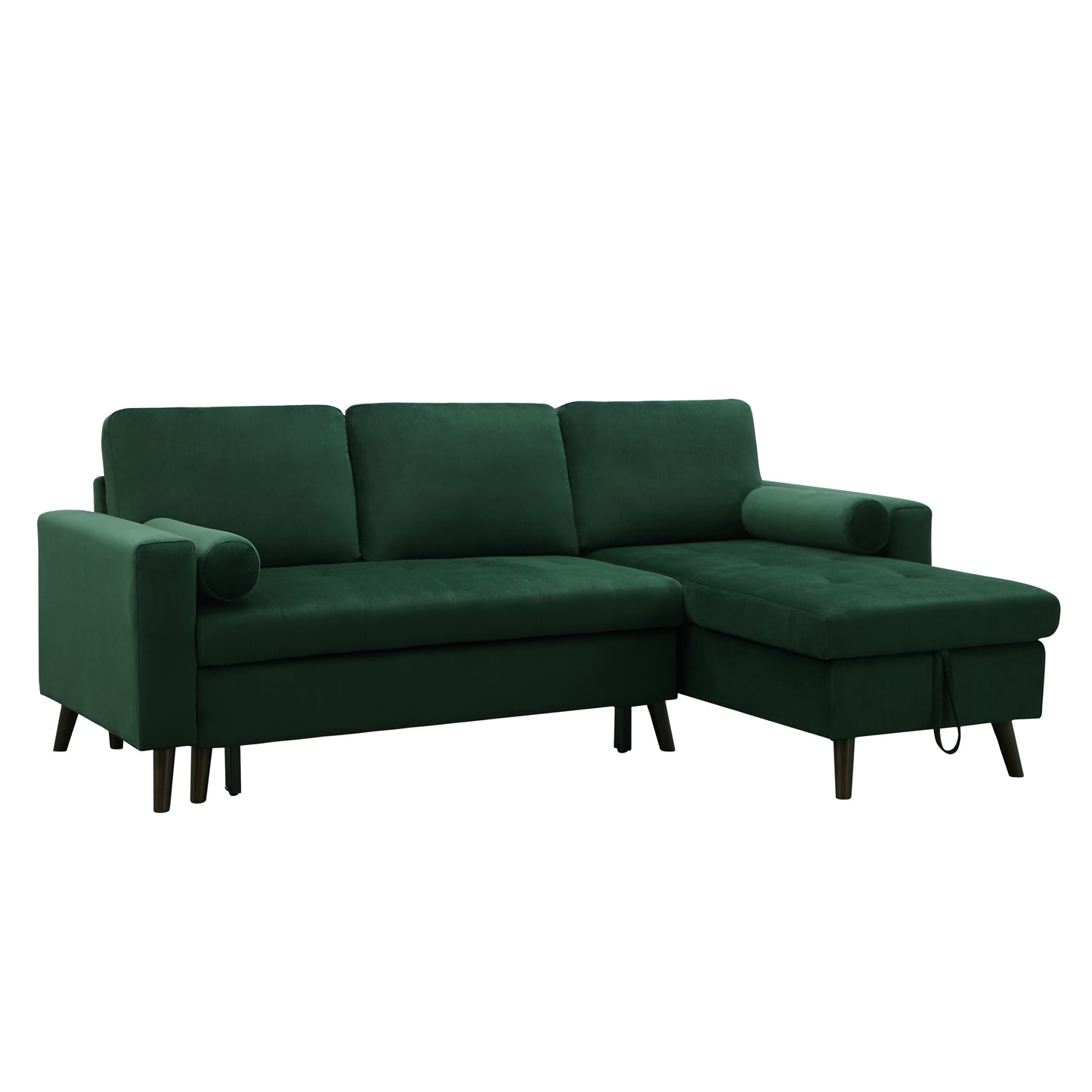 Corner Sleeper Sectional Sofa with Reversible Chaise and Storage