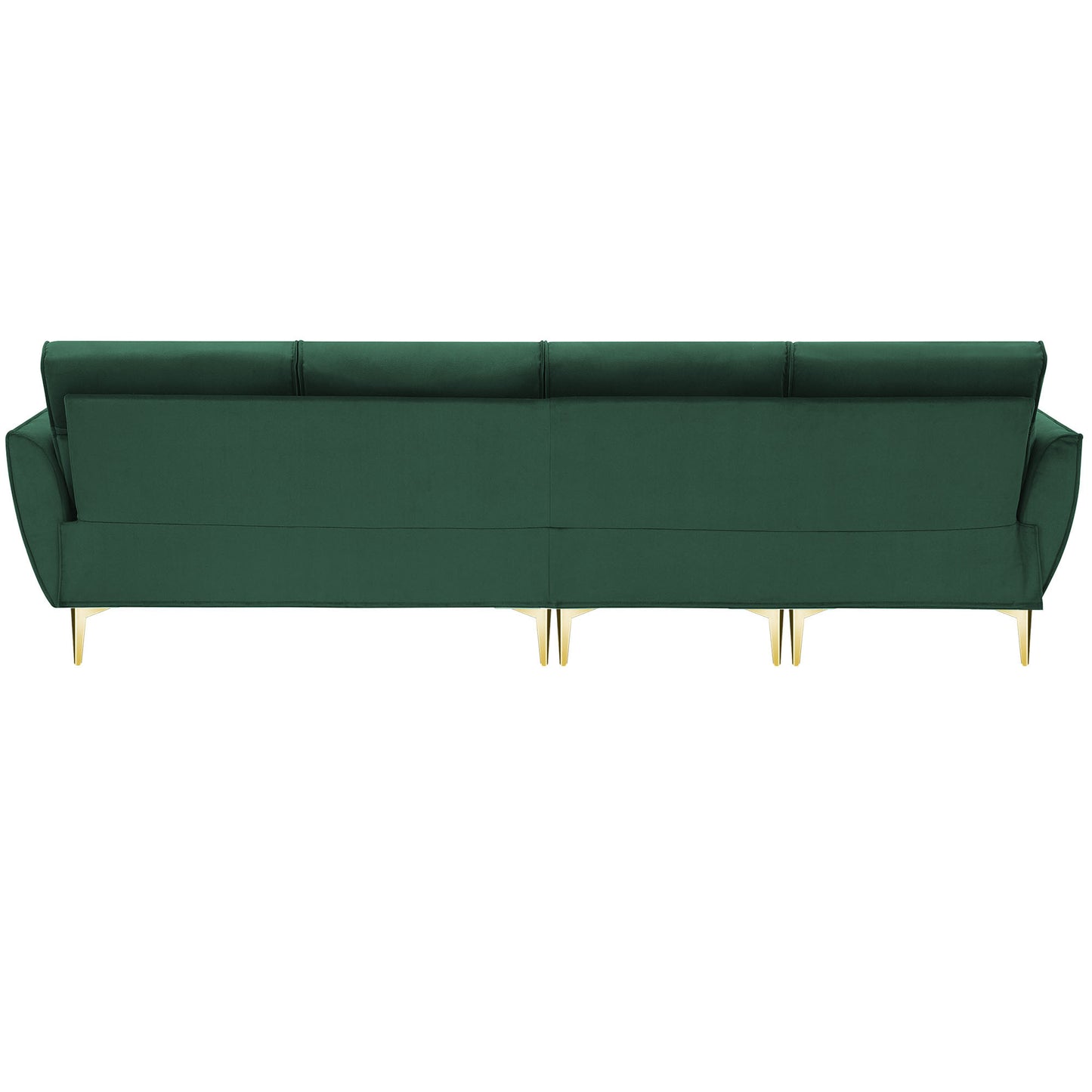 Convertible Flannel Sectional Sofa with Reversible Chaise