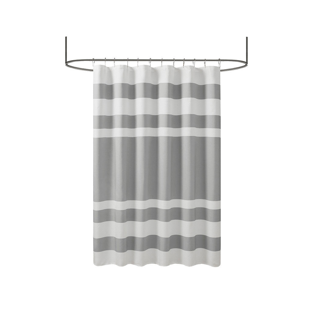 Madison Park Spa Stripe Shower Curtain with Water Repellent Treatment