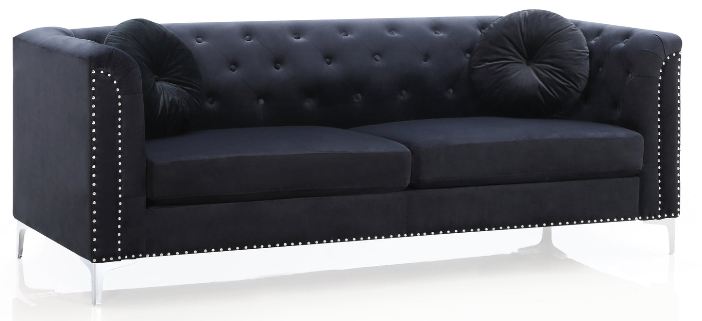 Pompano G893A-S Sofa ( 2 Boxes ) , BLACK