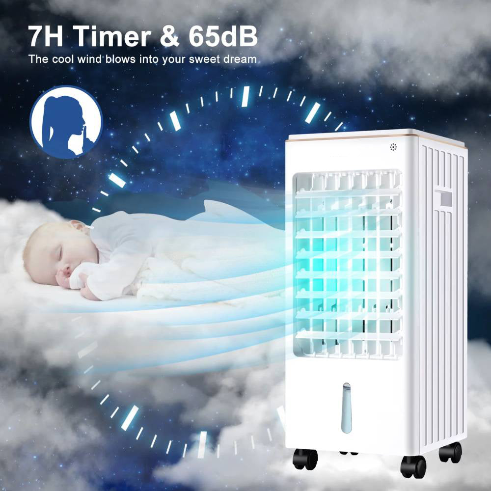 Portable 3-in-1 Air Cooler Fan with Anion Humidify and Remote Control