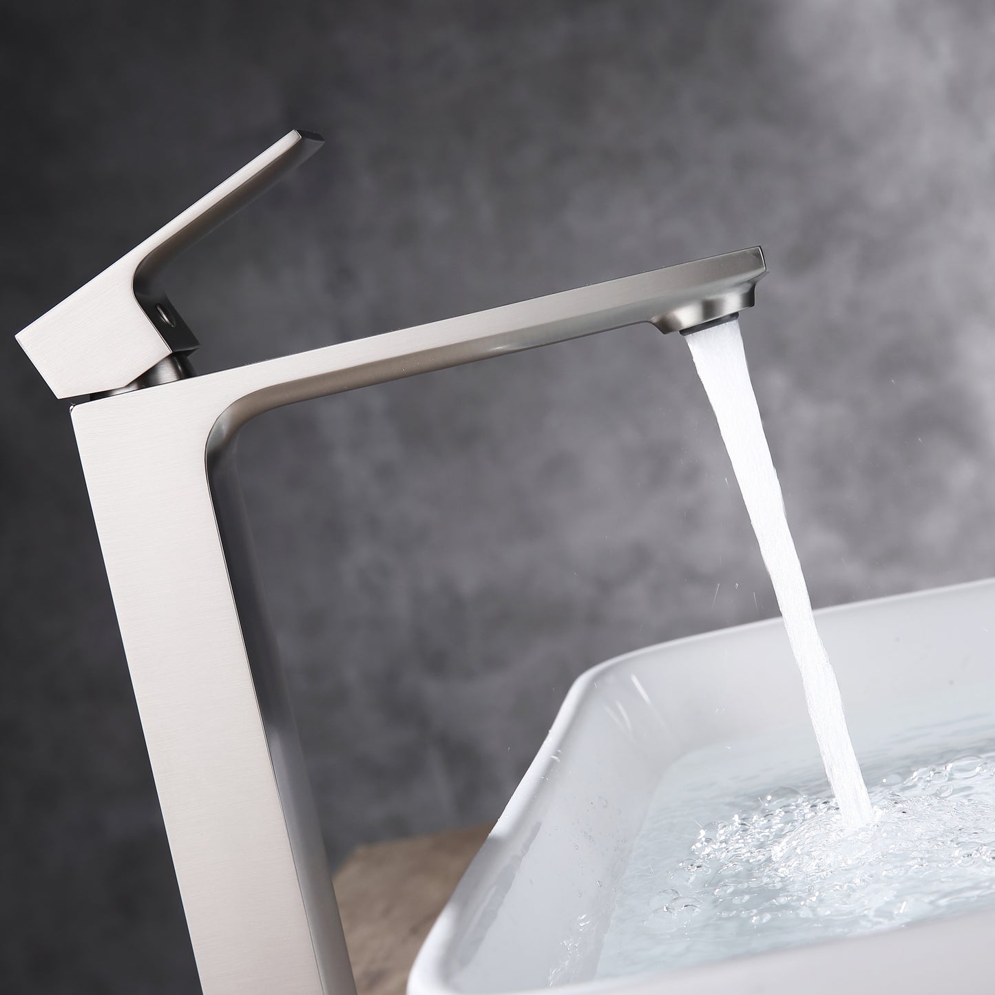 Modern Brushed Nickel Bathroom Faucet