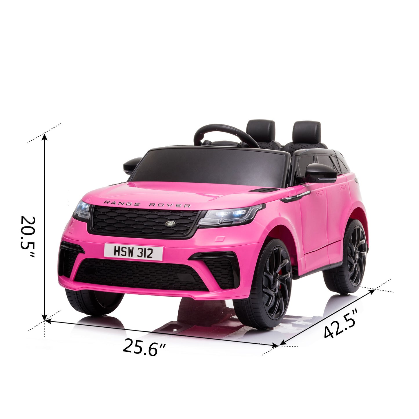 12V Licensed Range Rover Kids Ride-On Car, Battery Powered Vehicle w/ Remote Control, LED Lights, Music, Spring Suspension, Soft Start, Electric Car Toy Gift