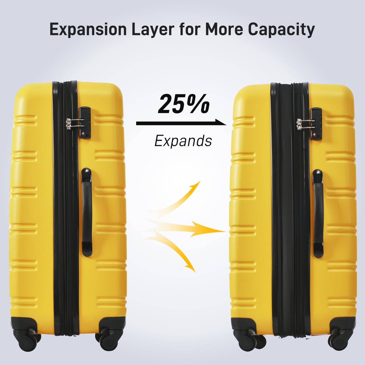 Luggage Sets of 2 Piece Carry on Suitcase Airline Approved,Hard Case Expandable Spinner Wheels