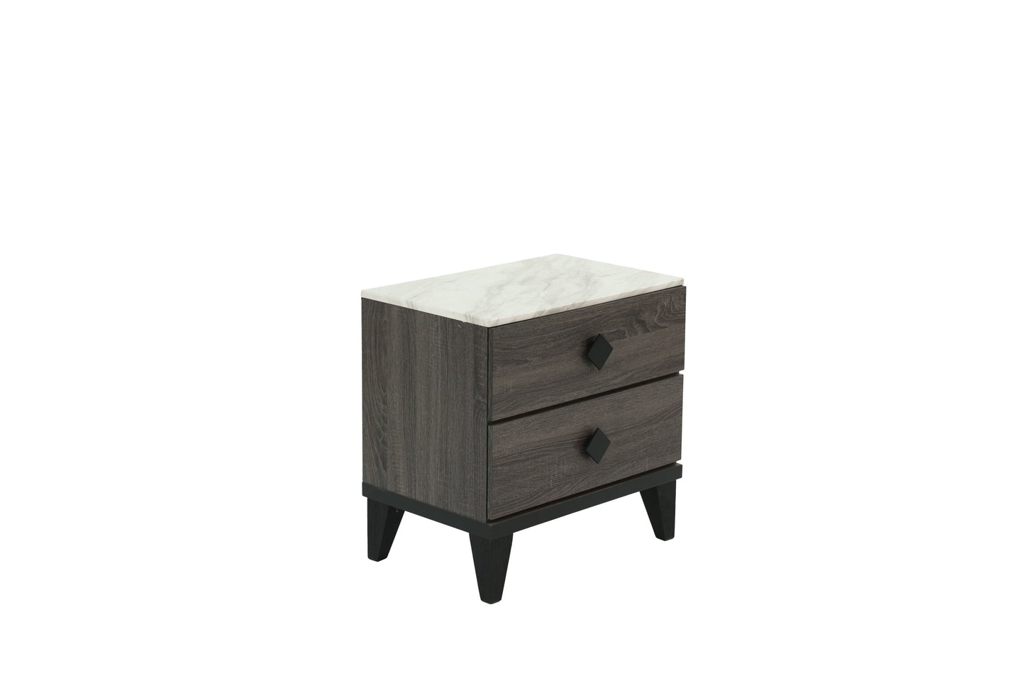 NIGHTSTAND in Dark Gray Oak (Rustic Accents)