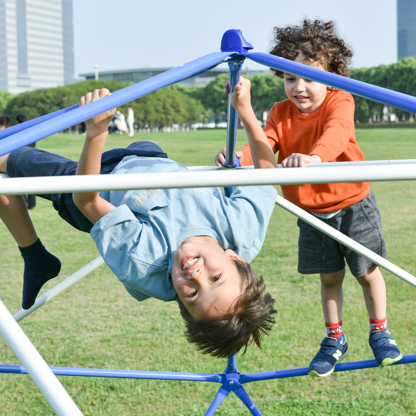 Geometric Dome Climber Play Center - 11ft, Rust & UV Resistant Steel, 900 LBS Capacity