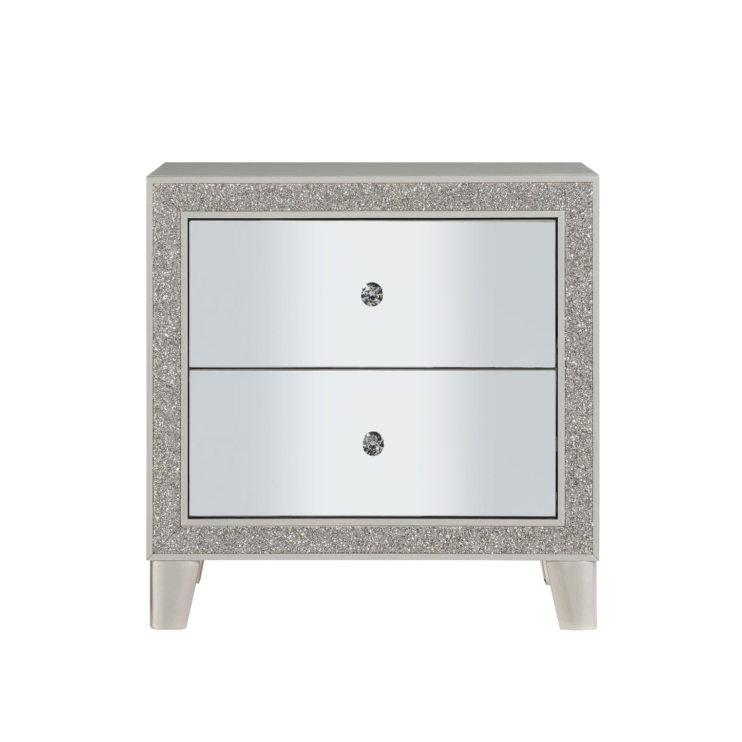 Sliverfluff Nightstand, Mirrored & Champagne Finish BD00243