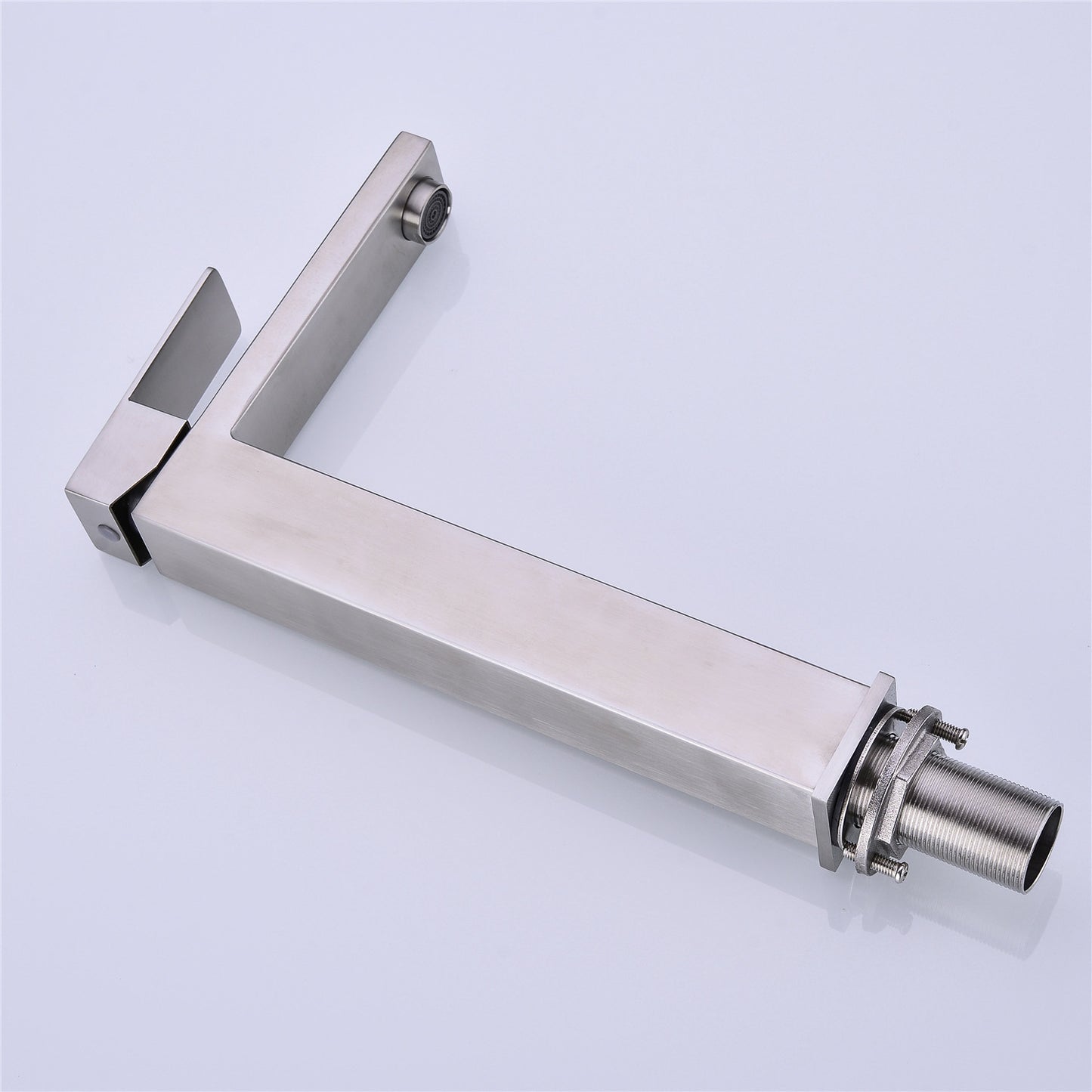 Stylish Brushed Nickel Single Lever Bathroom Sink Faucet