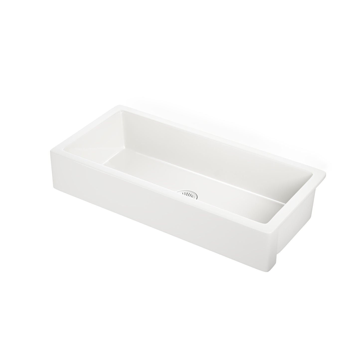 Elegant 37 White Farmhouse Kitchen Sink with Single Bowl Design