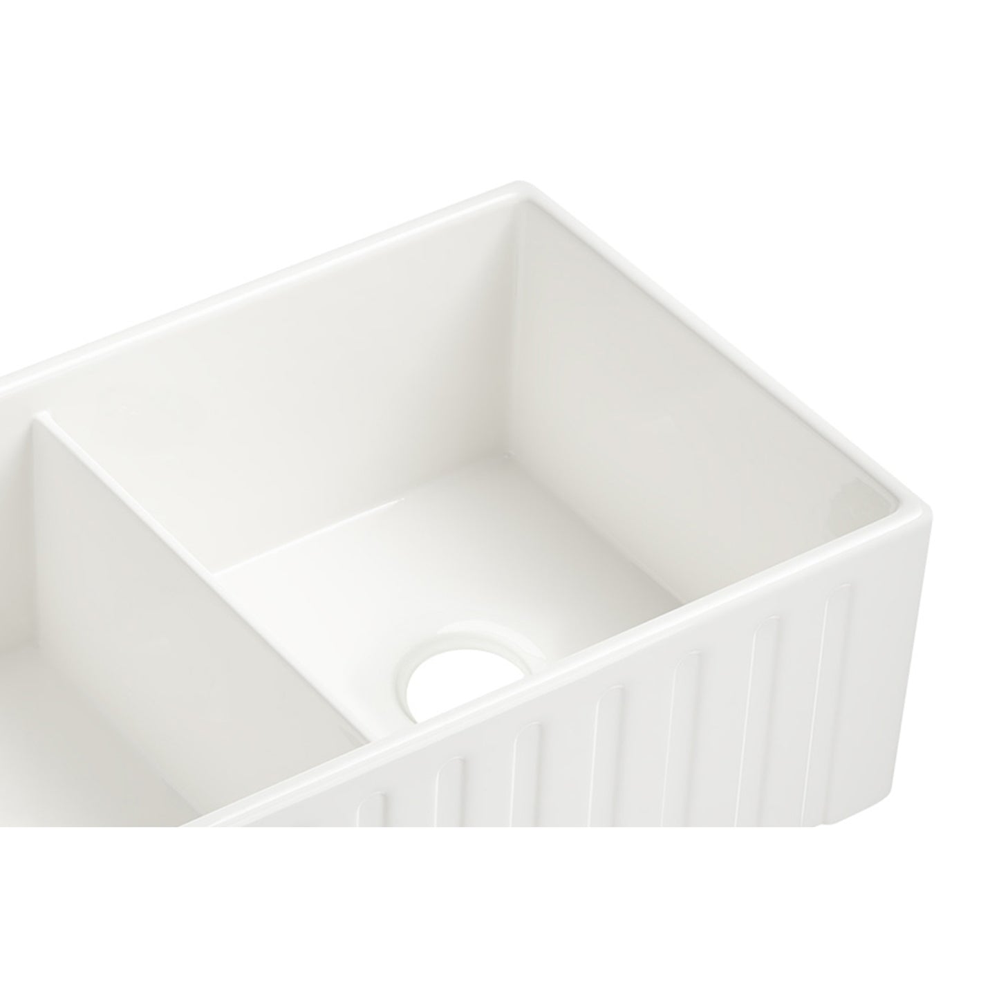 White Farmhouse Kitchen Sink Single Bowl - High Strength and Stylish Design