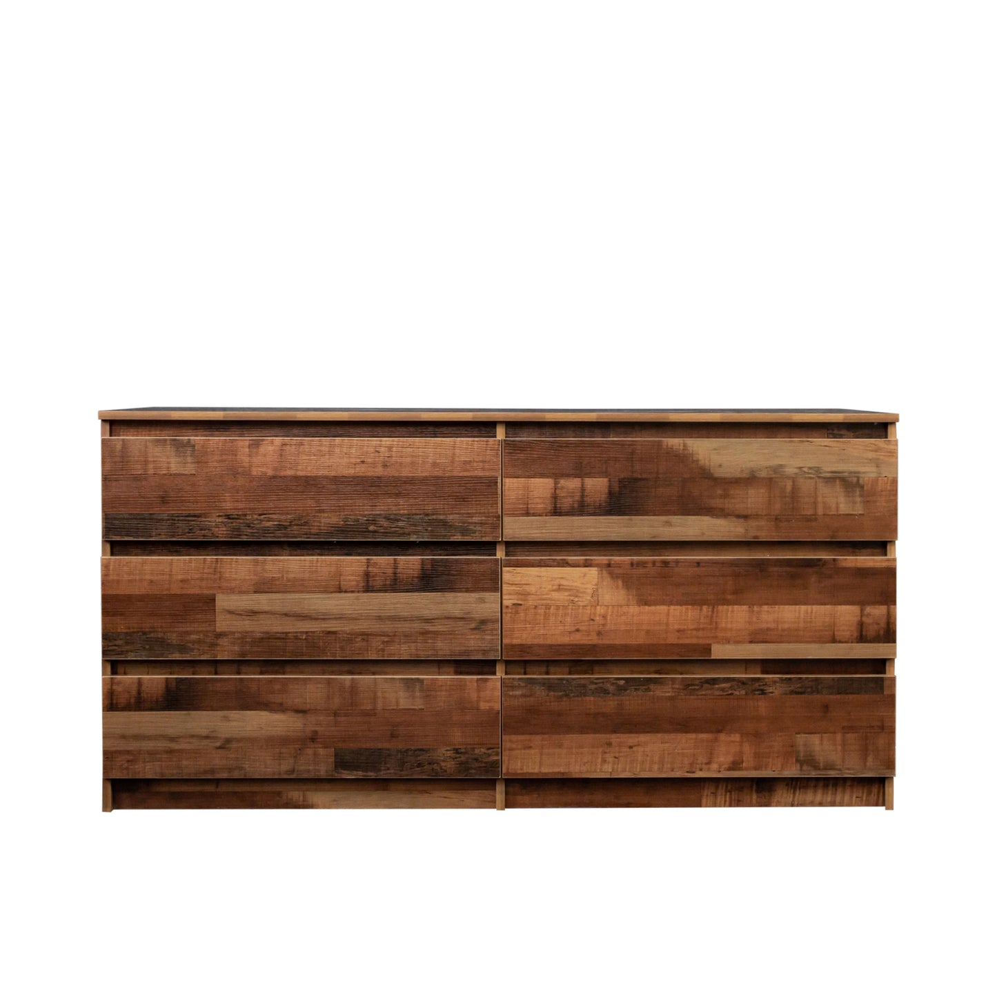 Modern Walnut 6 Drawer Nightstands